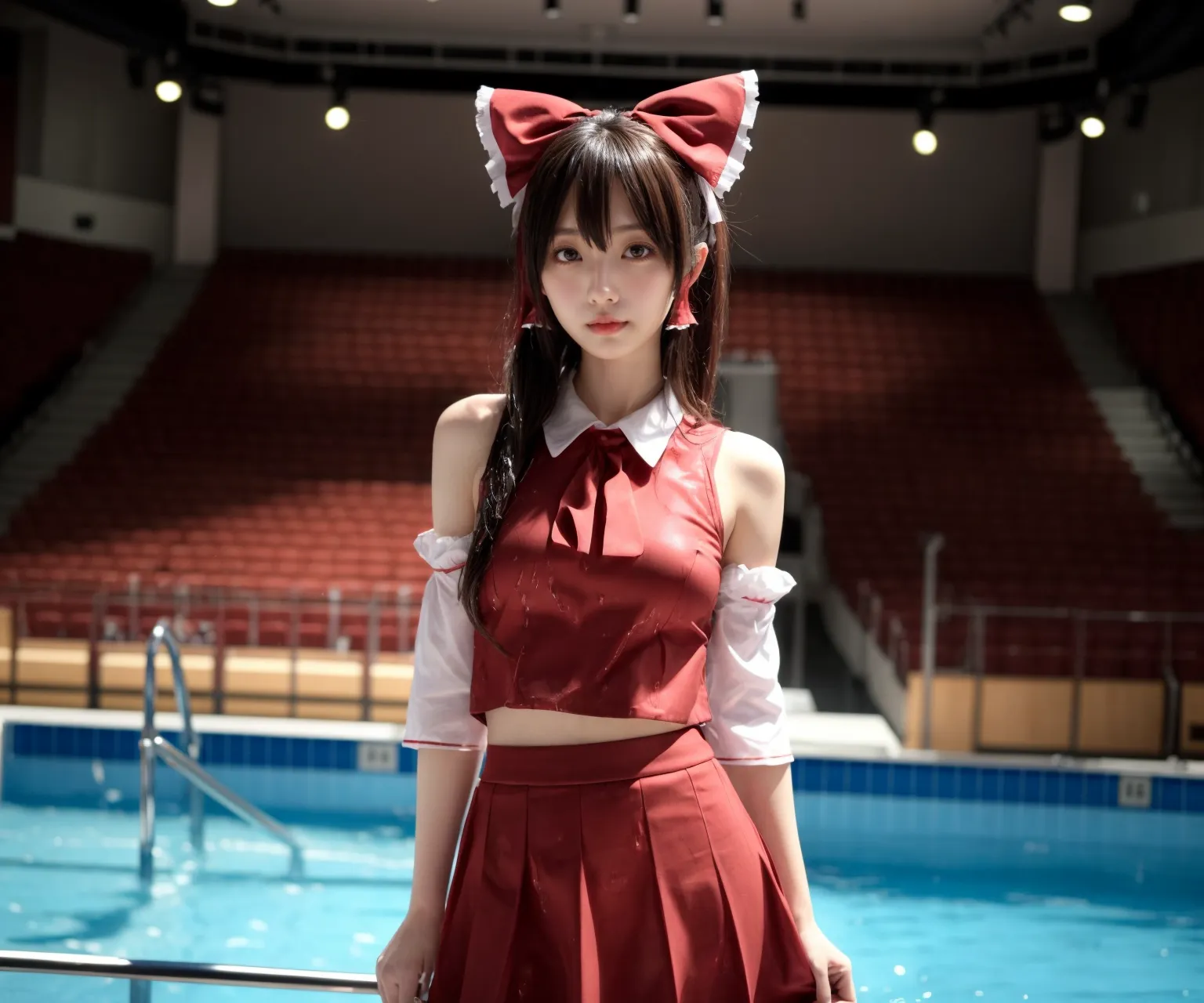 可愛い美少女たちが霊夢ちゃんのコスプレをしてくれたAIエロ画像303枚まとめ！(3ページ目)の31枚目の画像です。