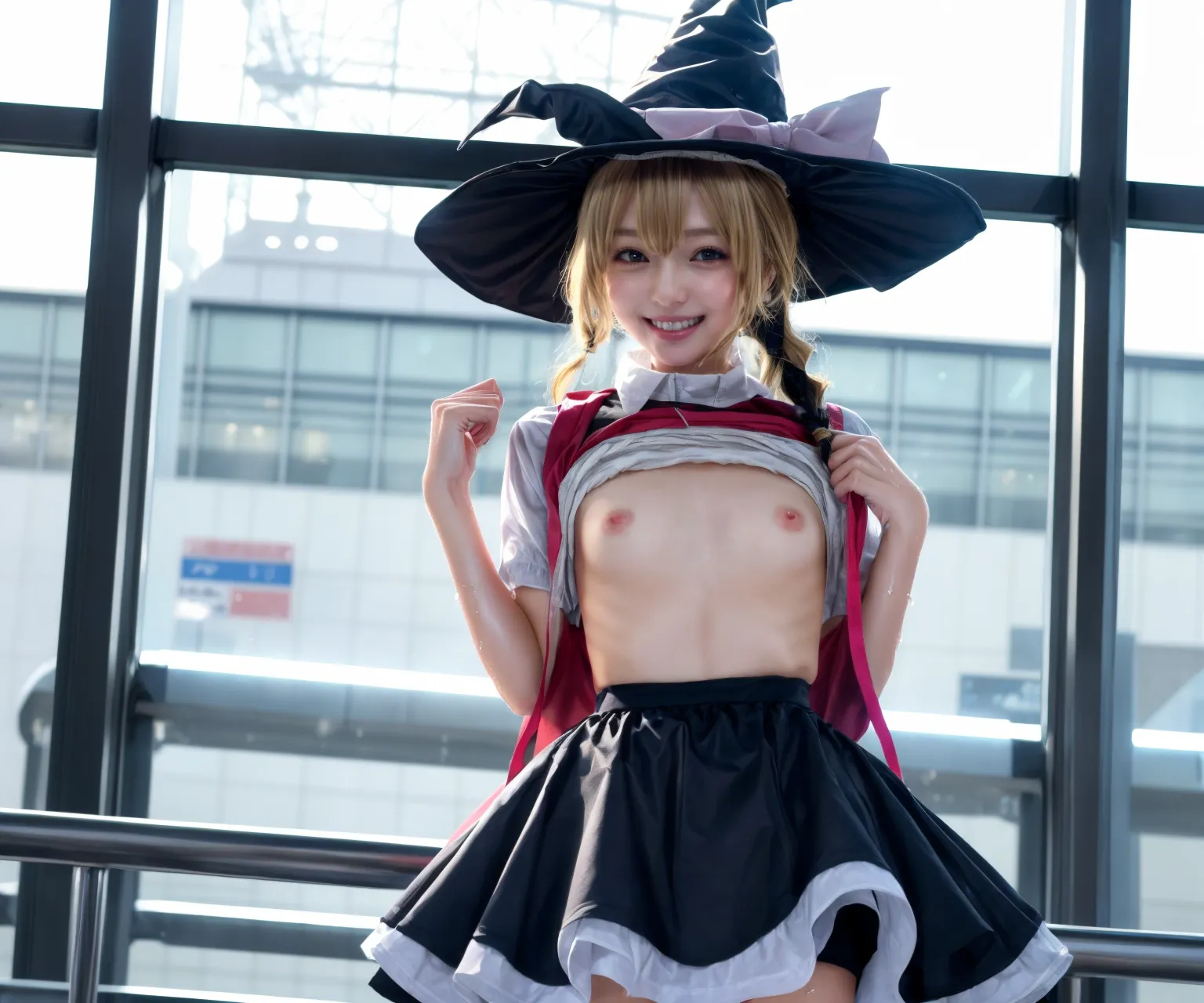 可愛い美少女たちが魔理沙ちゃんのコスプレをしてくれたAIエロ画像240枚まとめ！(3ページ目)の33枚目の画像です。