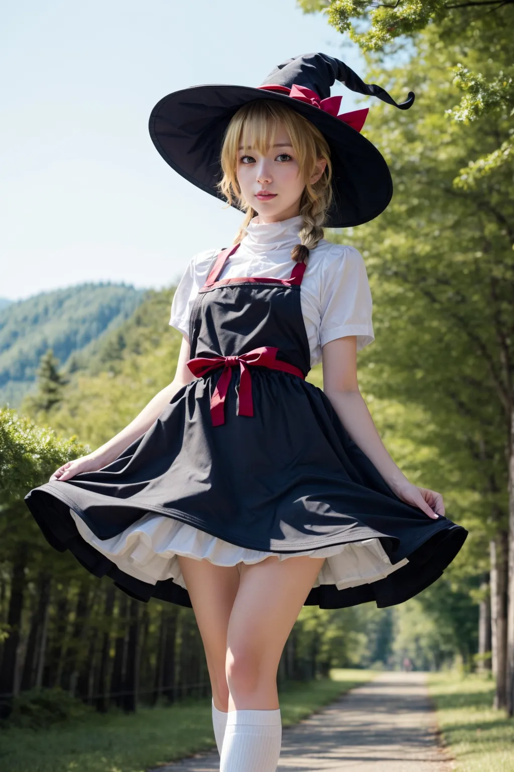 【魔理沙コスプレAIエロ画像】可愛い美少女たちが魔理沙ちゃんのコスプレをしてくれたAIエロ画像240枚まとめ！(3ページ目)_次ページのエロ画像