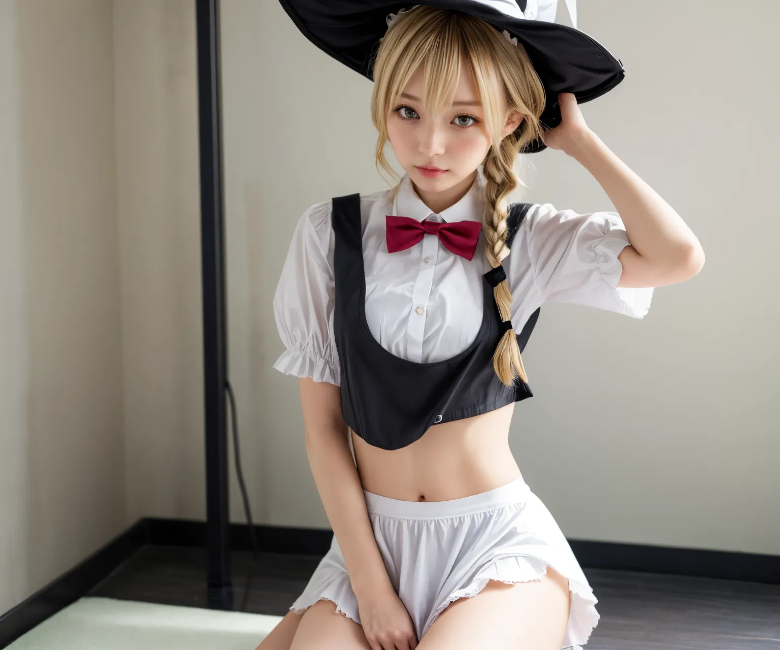 可愛い美少女たちが魔理沙ちゃんのコスプレをしてくれたAIエロ画像240枚まとめ！(4ページ目)の13枚目の画像です。