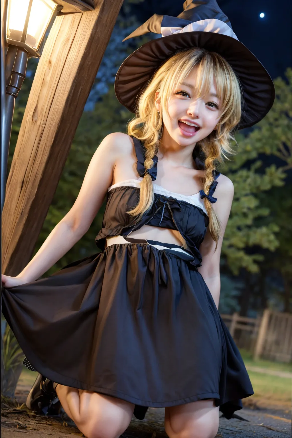 可愛い美少女たちが魔理沙ちゃんのコスプレをしてくれたAIエロ画像240枚まとめ！(4ページ目)の18枚目の画像です。