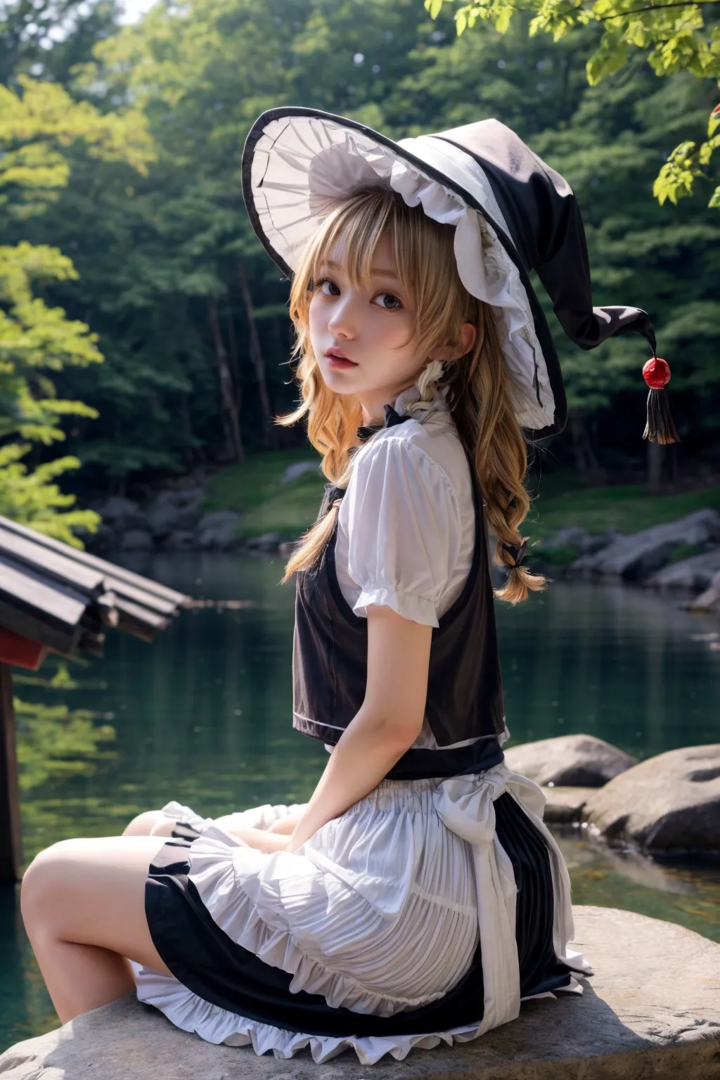 可愛い美少女たちが魔理沙ちゃんのコスプレをしてくれたAIエロ画像240枚まとめ！(4ページ目)の20枚目の画像です。