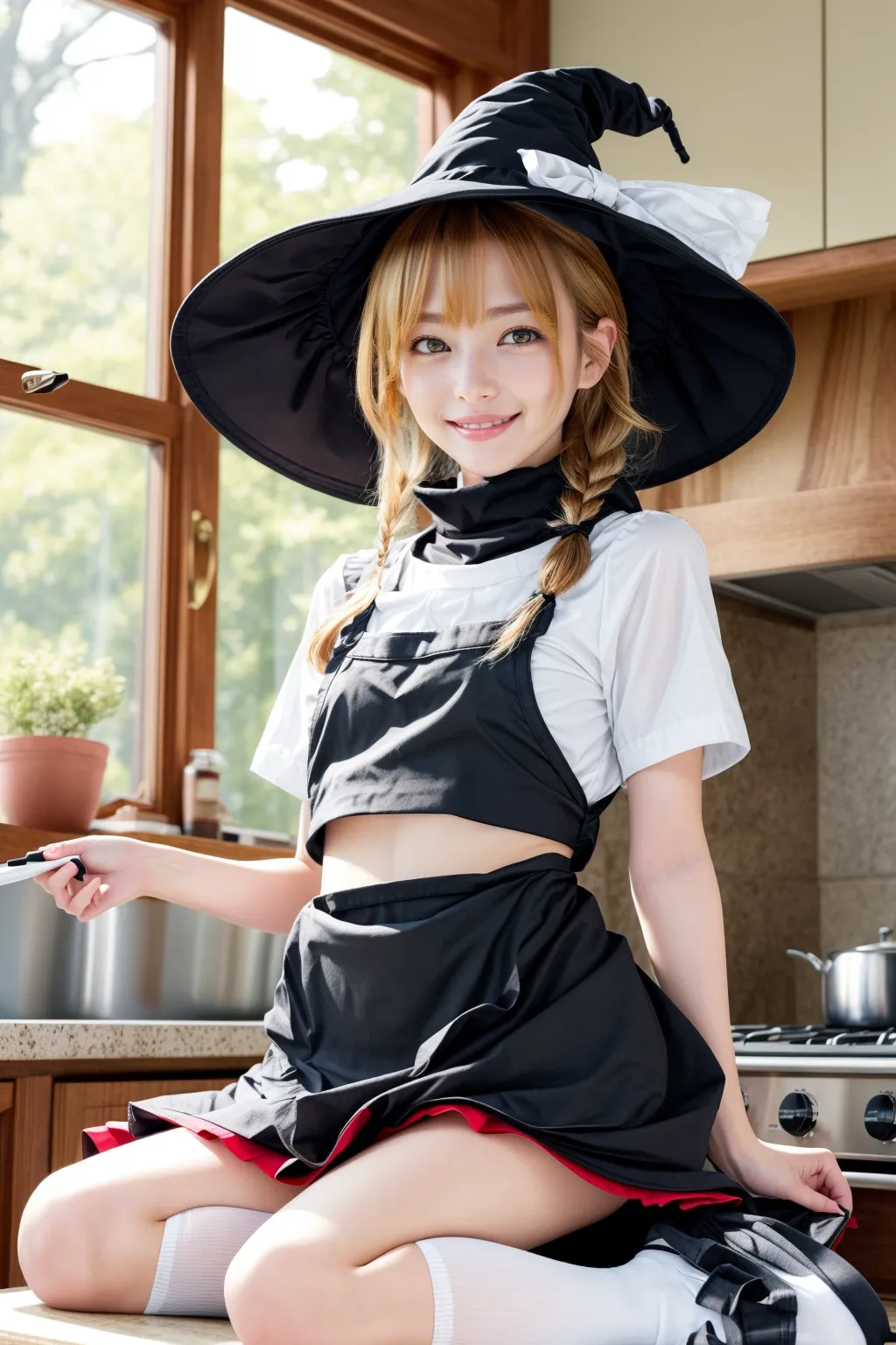 可愛い美少女たちが魔理沙ちゃんのコスプレをしてくれたAIエロ画像240枚まとめ！(4ページ目)の29枚目の画像です。