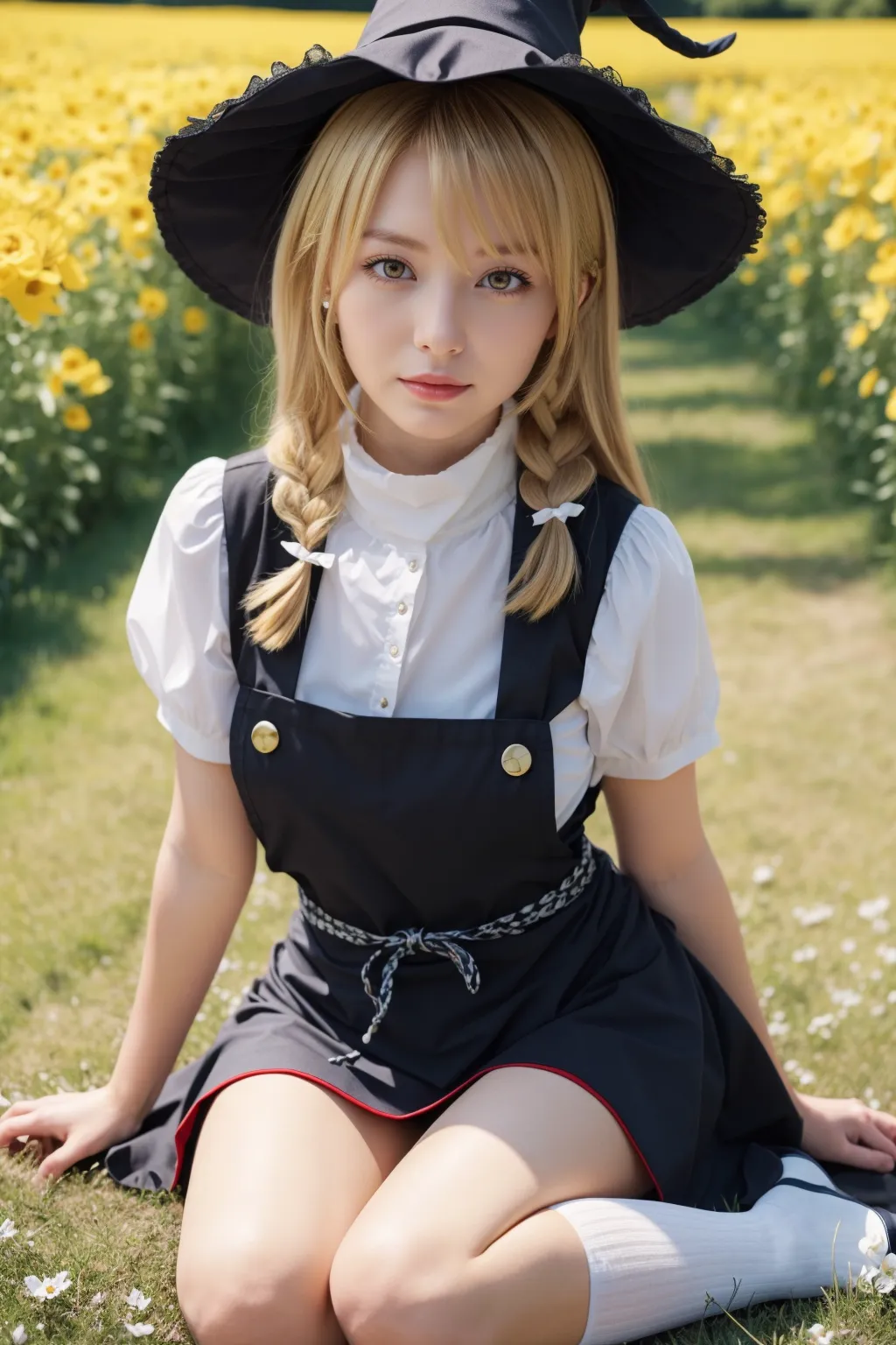 【魔理沙コスプレAIエロ画像】可愛い美少女たちが魔理沙ちゃんのコスプレをしてくれたAIエロ画像240枚まとめ！(4ページ目)_次ページのエロ画像