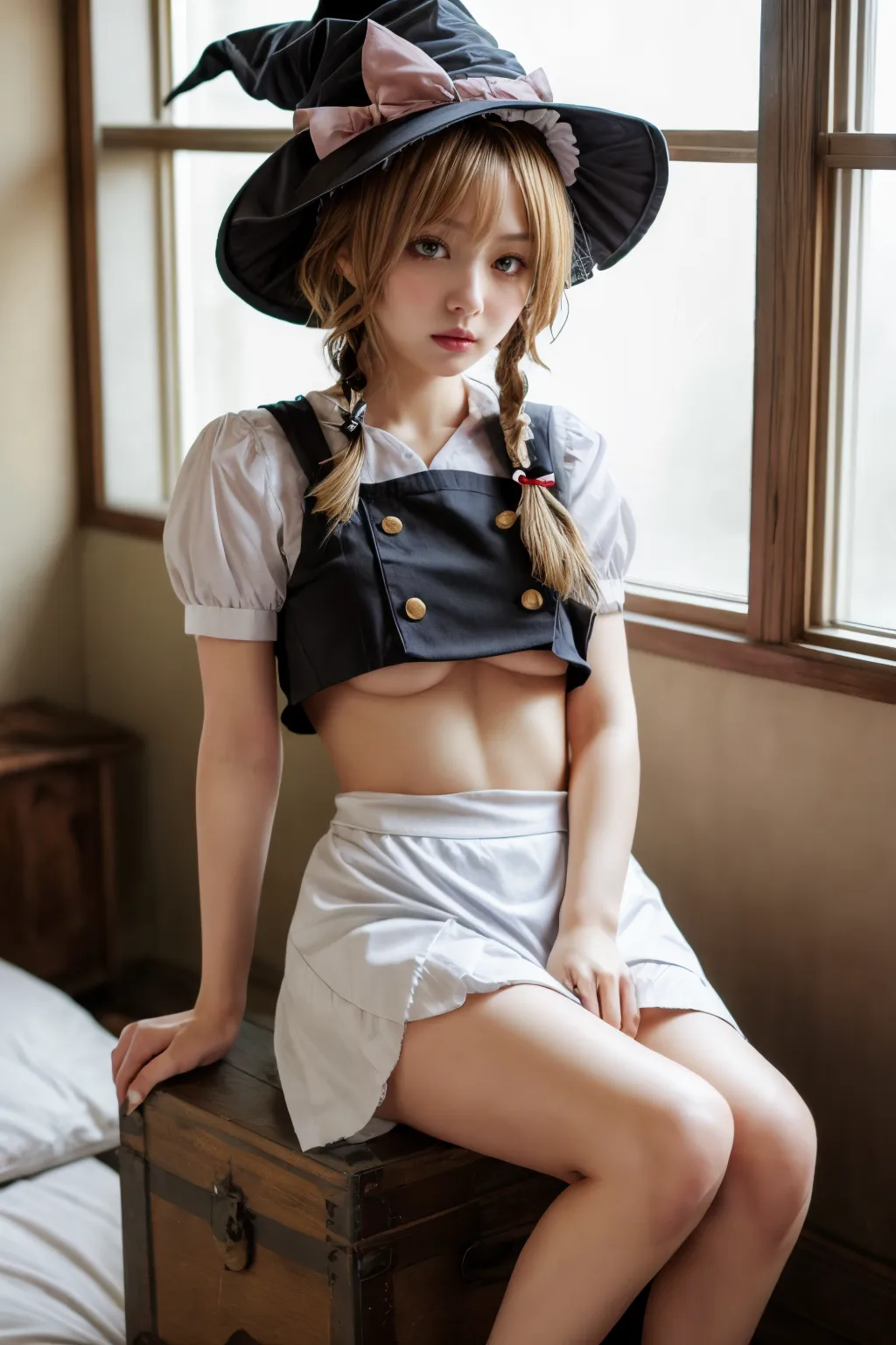 可愛い美少女たちが魔理沙ちゃんのコスプレをしてくれたAIエロ画像240枚まとめ！(5ページ目)の2枚目の画像です。