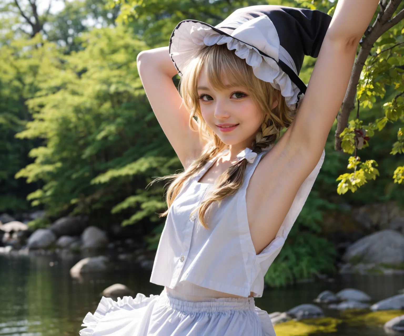 可愛い美少女たちが魔理沙ちゃんのコスプレをしてくれたAIエロ画像240枚まとめ！(5ページ目)の25枚目の画像です。