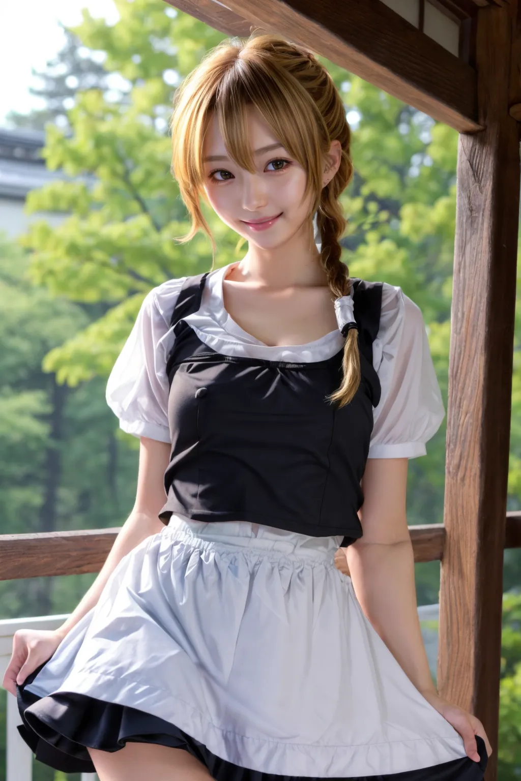 可愛い美少女たちが魔理沙ちゃんのコスプレをしてくれたAIエロ画像240枚まとめ！(5ページ目)の26枚目の画像です。