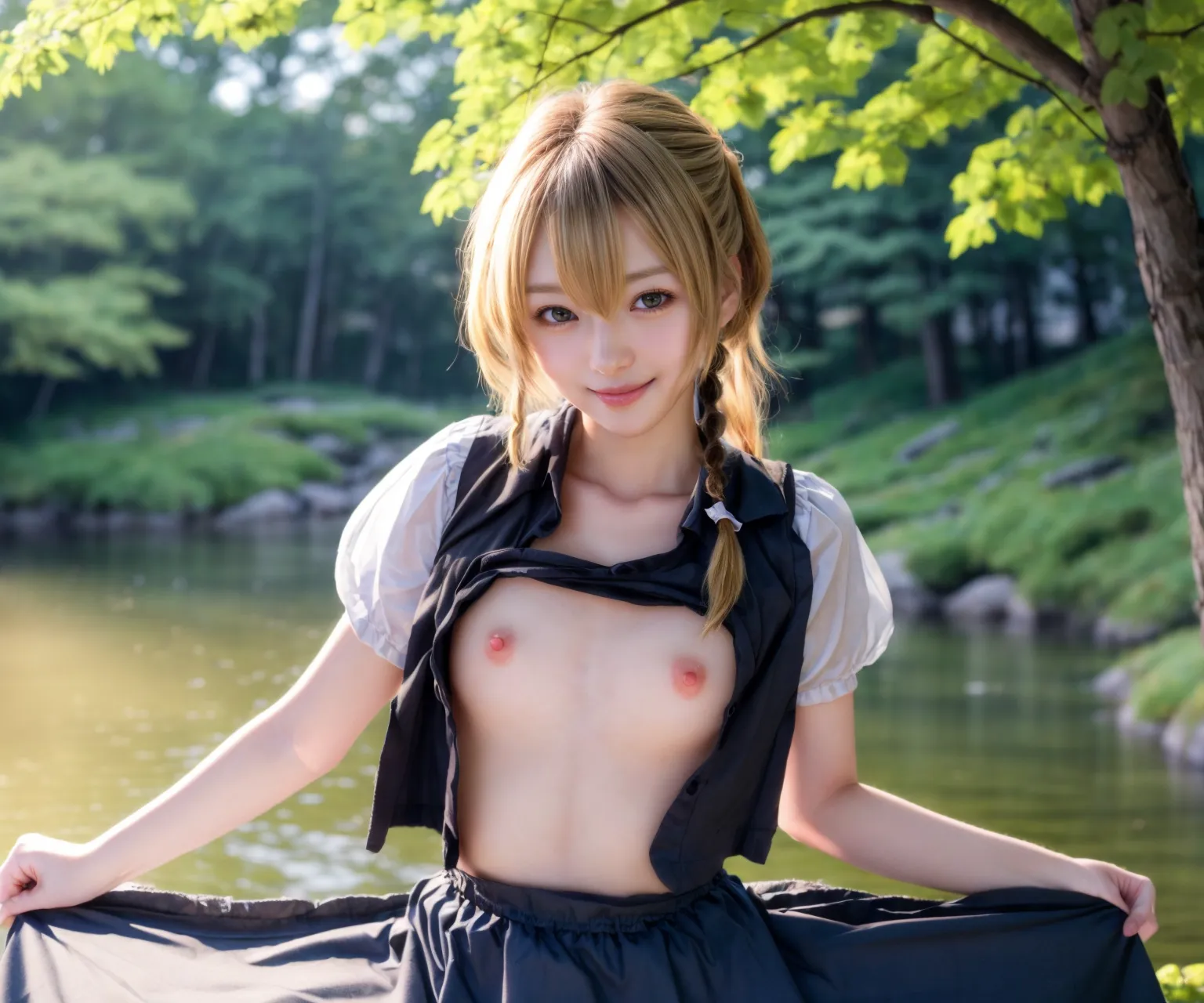 可愛い美少女たちが魔理沙ちゃんのコスプレをしてくれたAIエロ画像240枚まとめ！(3ページ目)の13枚目の画像です。