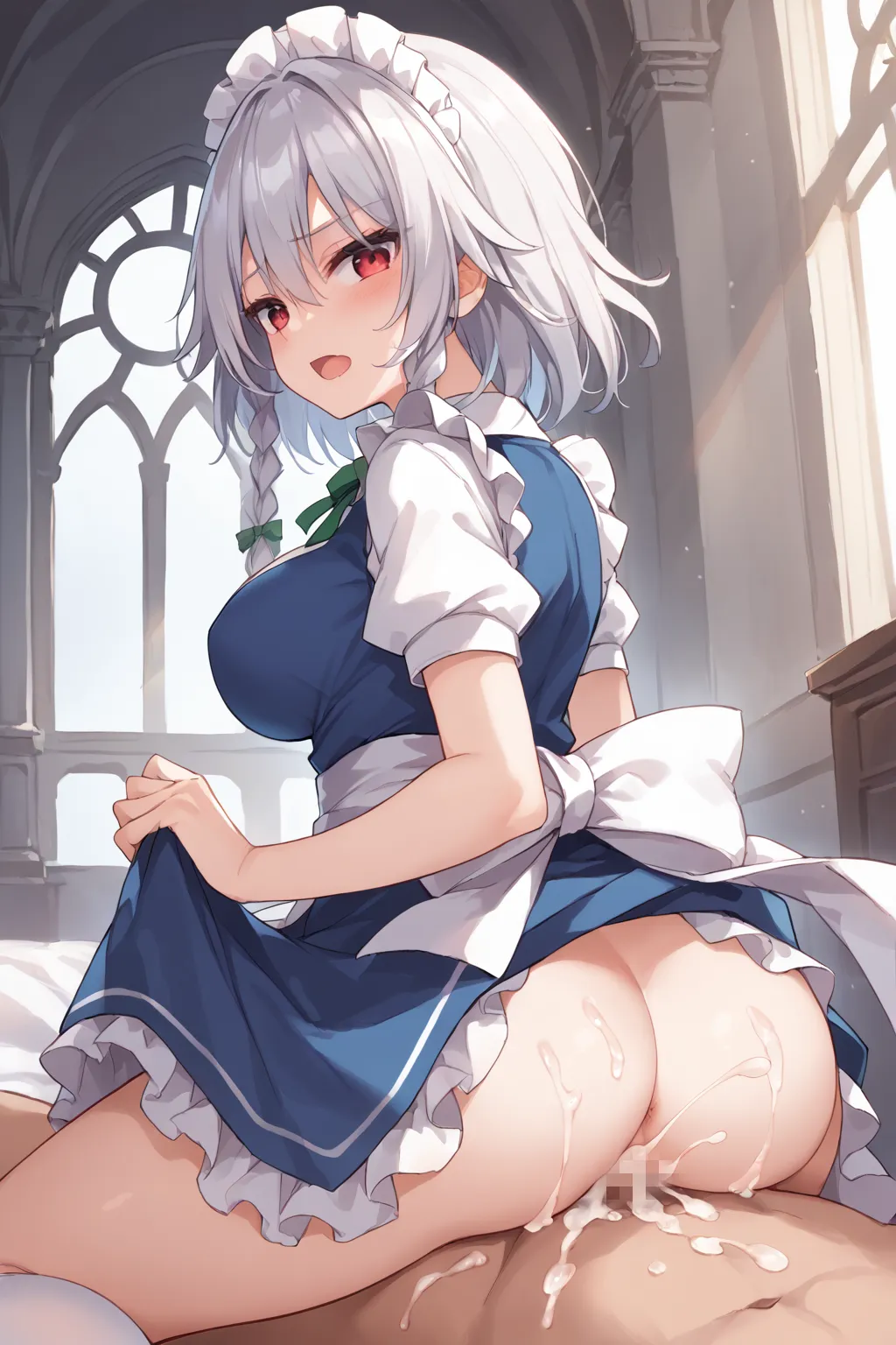 紅魔館のメイドさん十六夜咲夜ちゃんAIイラストエロ画像360枚まとめ！(5ページ目)の34枚目の画像です。