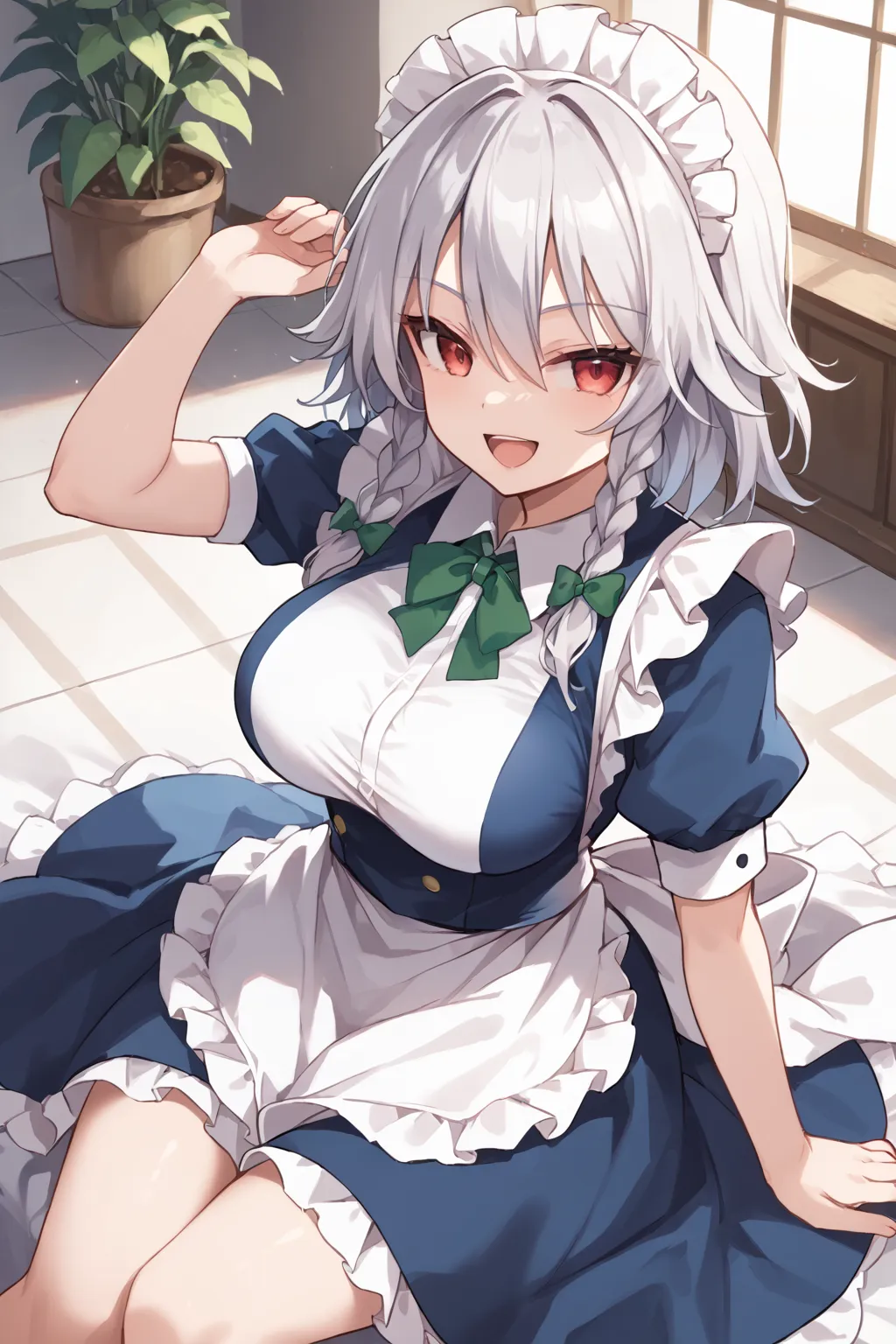 紅魔館のメイドさん十六夜咲夜ちゃんAIイラストエロ画像360枚まとめ！(5ページ目)の36枚目の画像です。