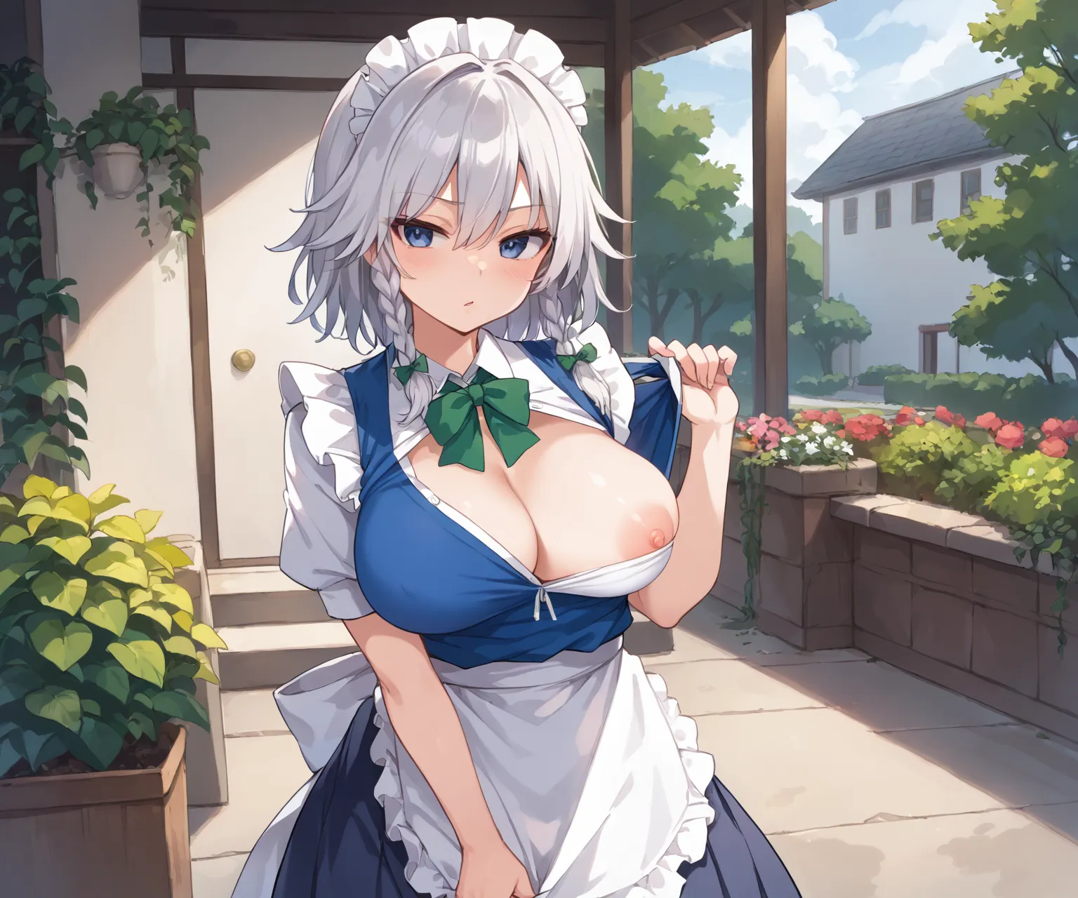 紅魔館のメイドさん十六夜咲夜ちゃんAIイラストエロ画像360枚まとめ！(6ページ目)の13枚目の画像です。