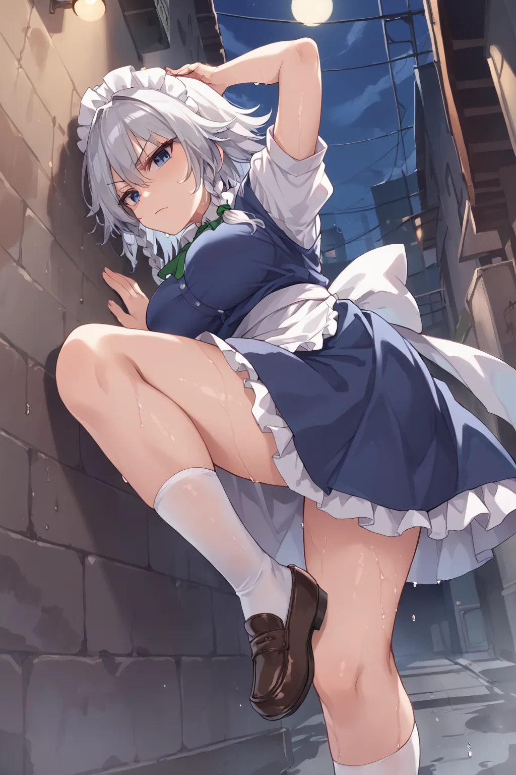 紅魔館のメイドさん十六夜咲夜ちゃんAIイラストエロ画像360枚まとめ！(6ページ目)の31枚目の画像です。