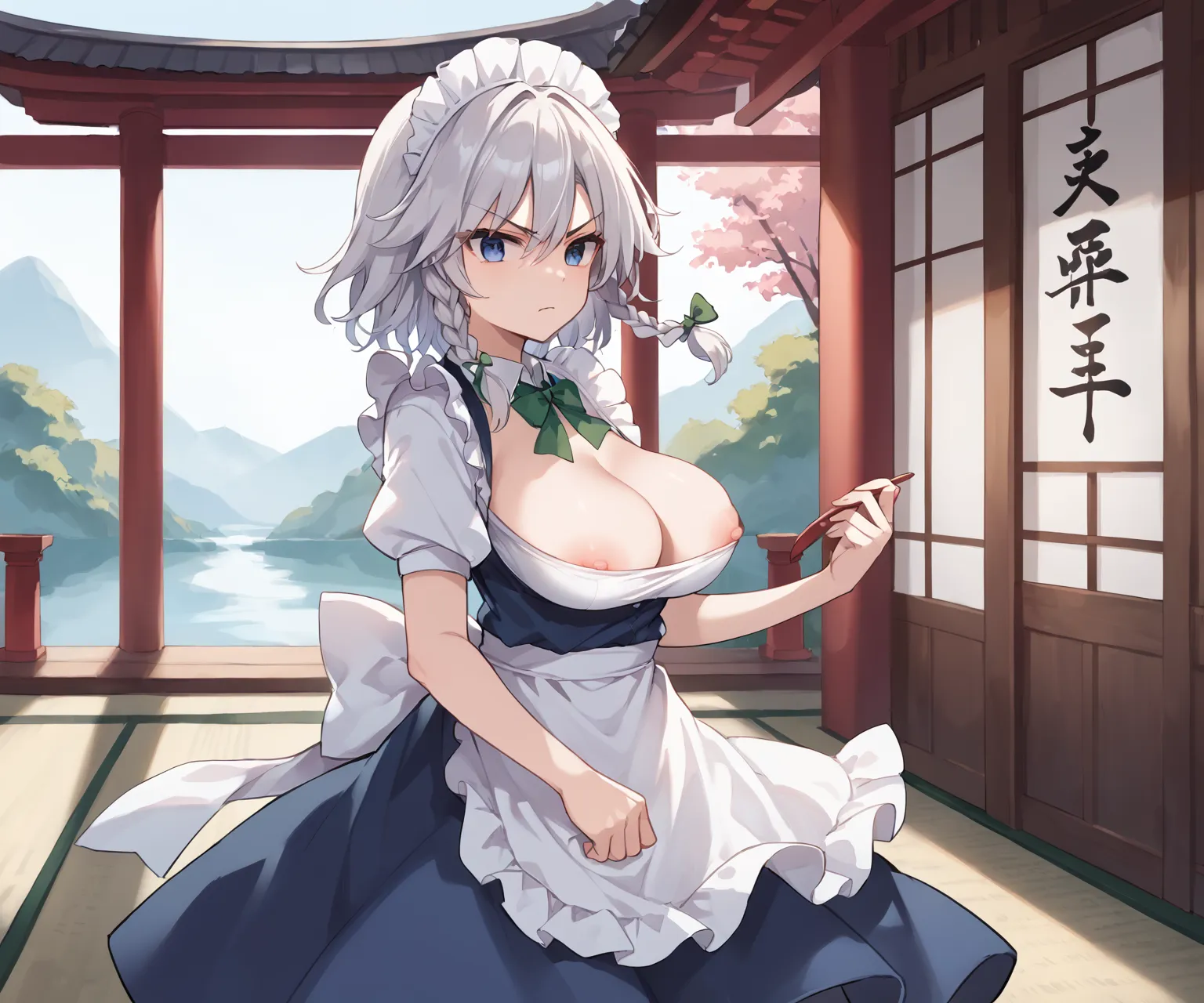 紅魔館のメイドさん十六夜咲夜ちゃんAIイラストエロ画像360枚まとめ！(6ページ目)の33枚目の画像です。