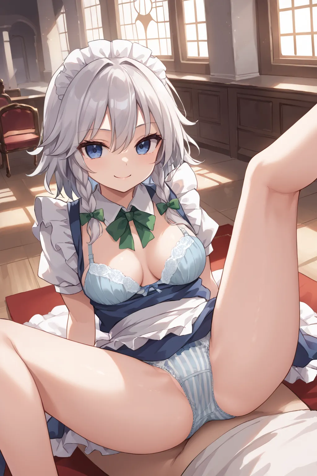 紅魔館のメイドさん十六夜咲夜ちゃんAIイラストエロ画像360枚まとめ！(7ページ目)の20枚目の画像です。