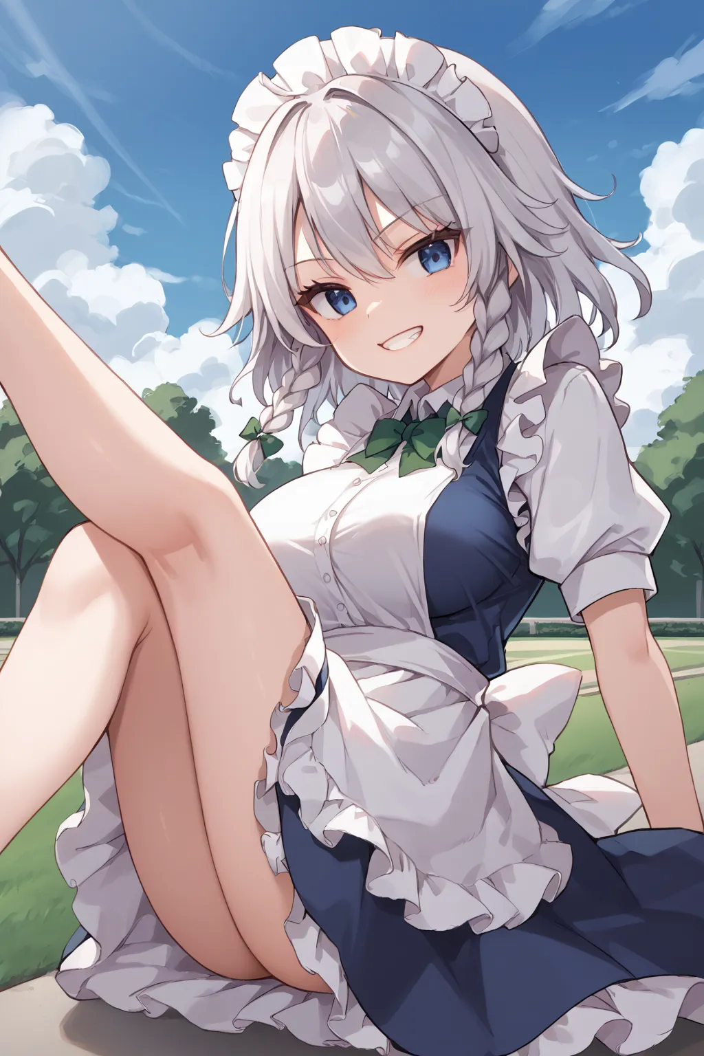 紅魔館のメイドさん十六夜咲夜ちゃんAIイラストエロ画像360枚まとめ！(8ページ目)の4枚目の画像です。