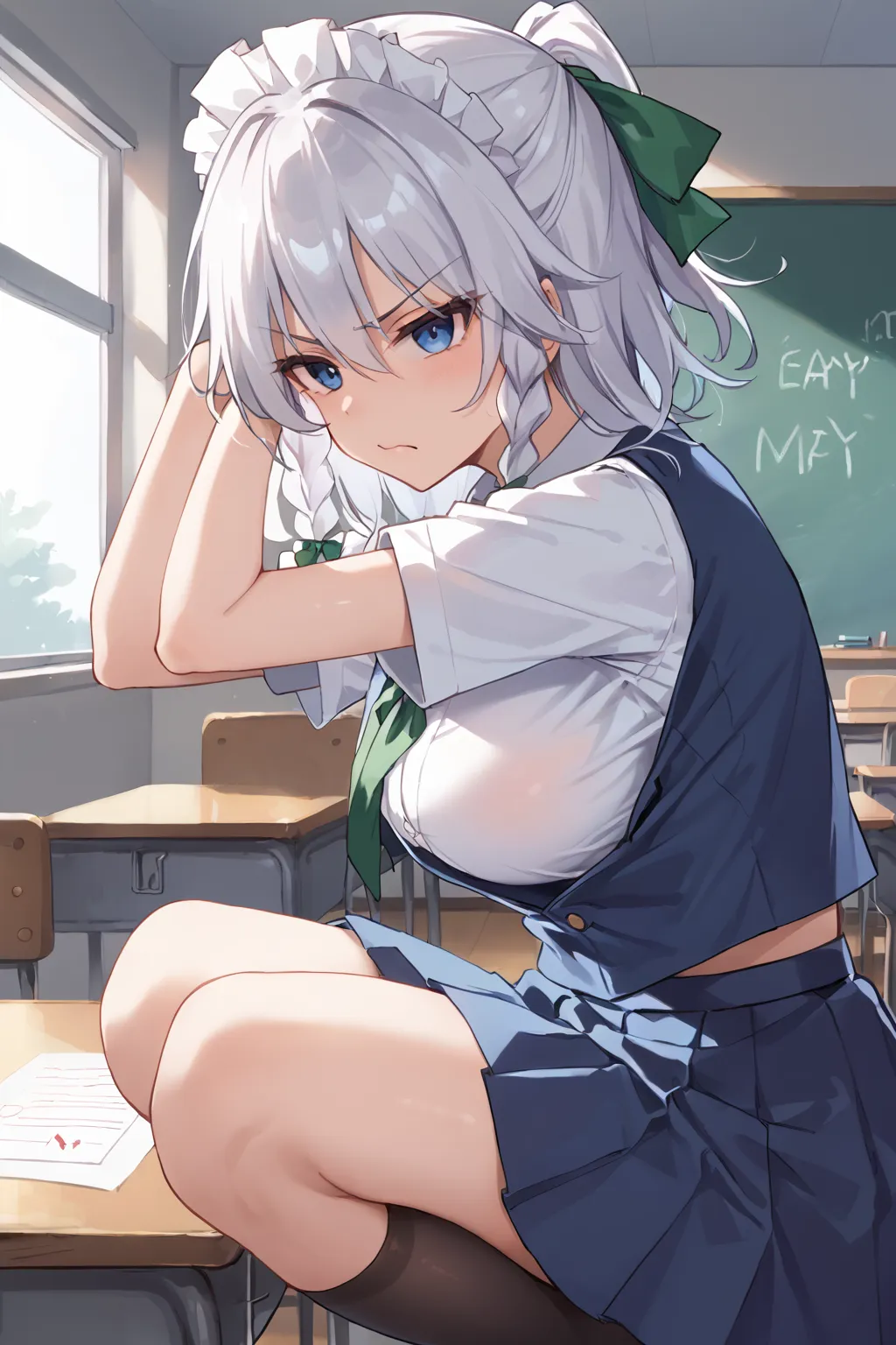 紅魔館のメイドさん十六夜咲夜ちゃんAIイラストエロ画像360枚まとめ！(8ページ目)の14枚目の画像です。