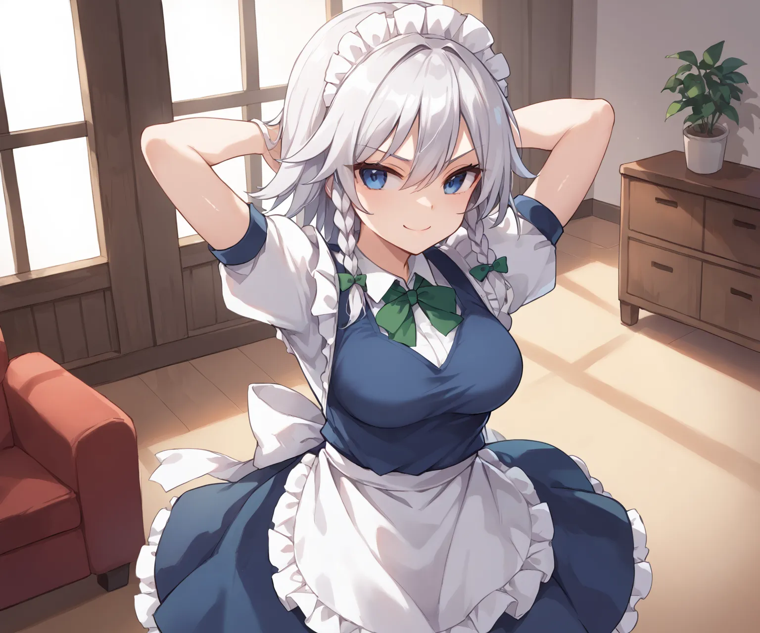 紅魔館のメイドさん十六夜咲夜ちゃんAIイラストエロ画像360枚まとめ！(8ページ目)の32枚目の画像です。