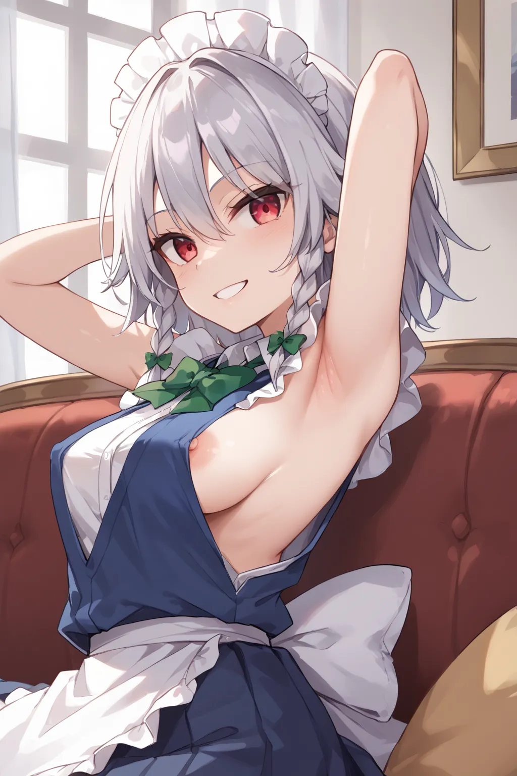 紅魔館のメイドさん十六夜咲夜ちゃんAIイラストエロ画像360枚まとめ！(9ページ目)の4枚目の画像です。