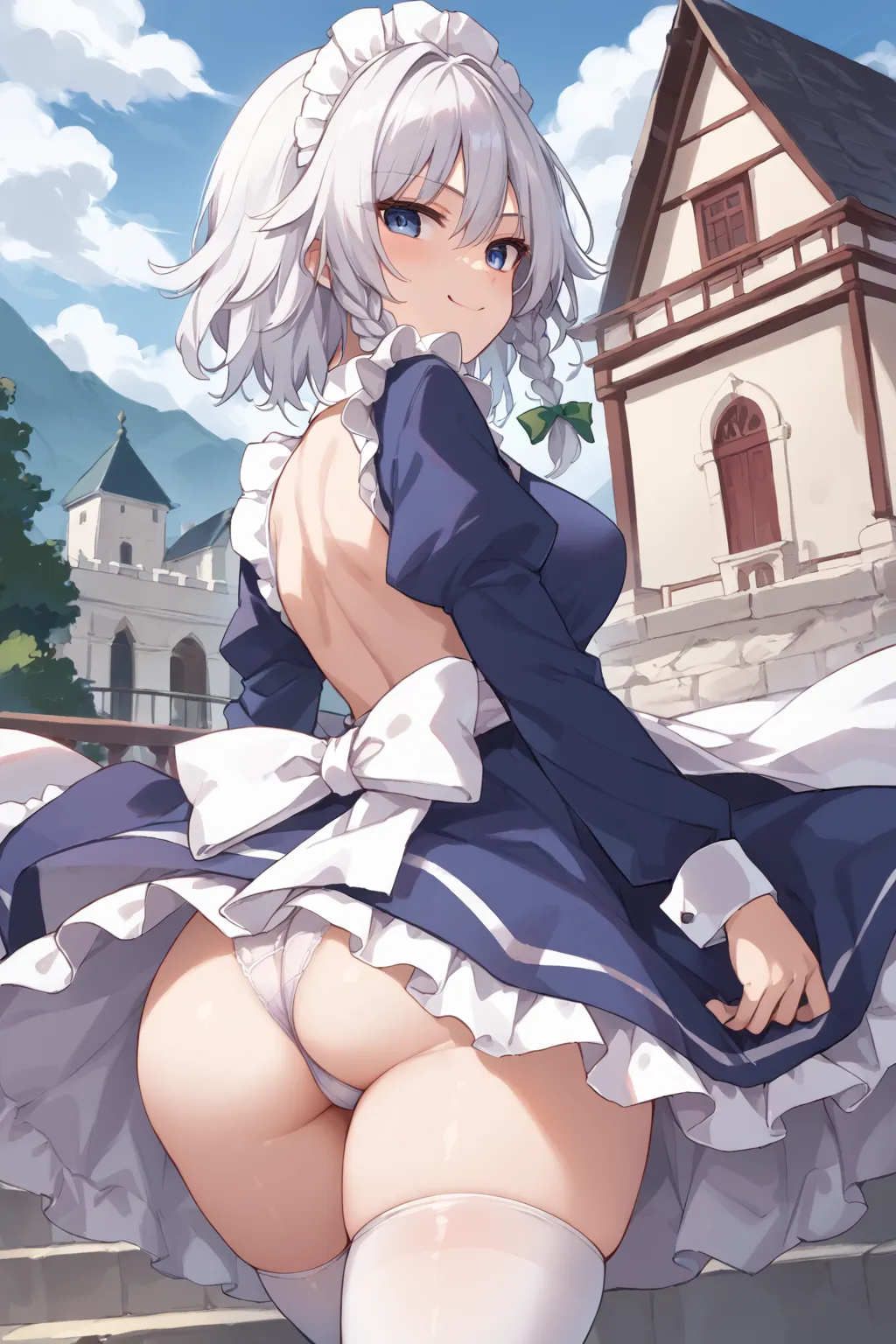 紅魔館のメイドさん十六夜咲夜ちゃんAIイラストエロ画像360枚まとめ！(9ページ目)の7枚目の画像です。