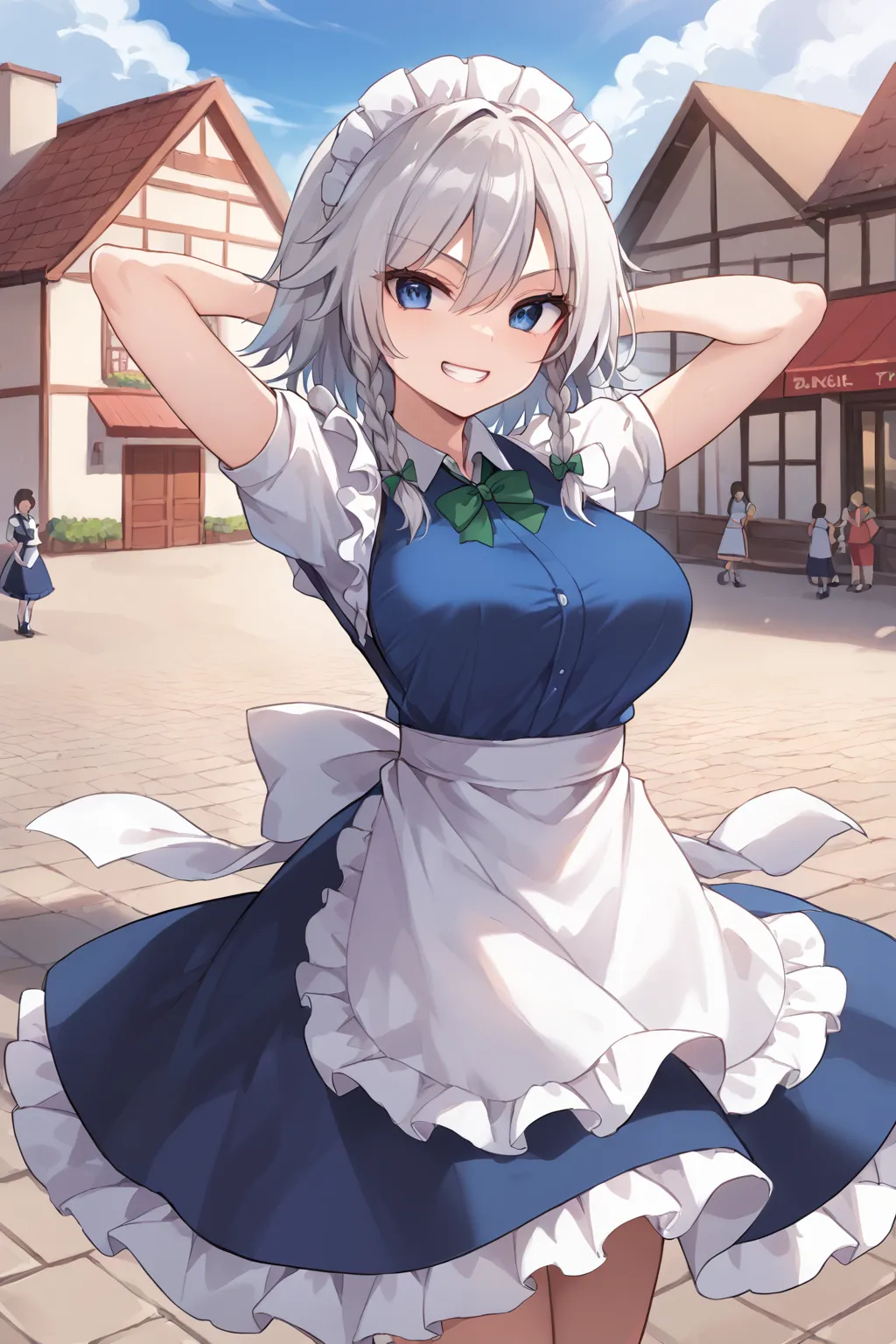 紅魔館のメイドさん十六夜咲夜ちゃんAIイラストエロ画像360枚まとめ！(9ページ目)の8枚目の画像です。