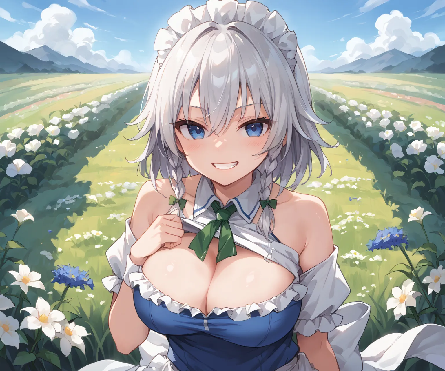 紅魔館のメイドさん十六夜咲夜ちゃんAIイラストエロ画像360枚まとめ！(9ページ目)の9枚目の画像です。