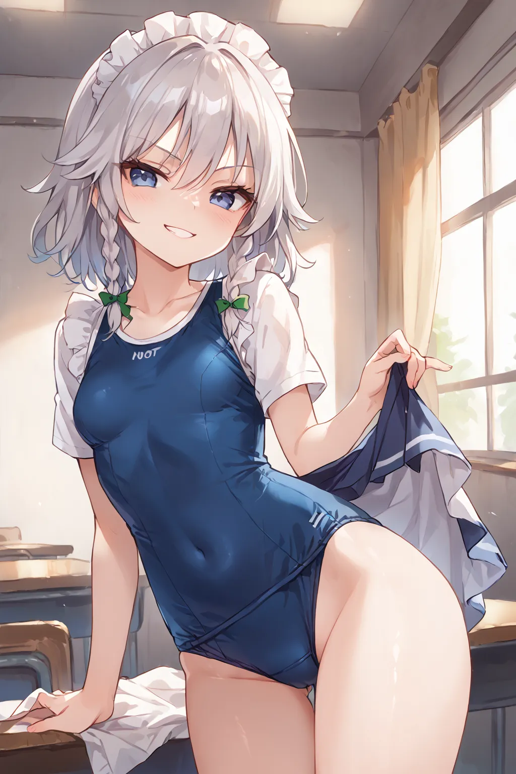 紅魔館のメイドさん十六夜咲夜ちゃんAIイラストエロ画像360枚まとめ！(9ページ目)の12枚目の画像です。