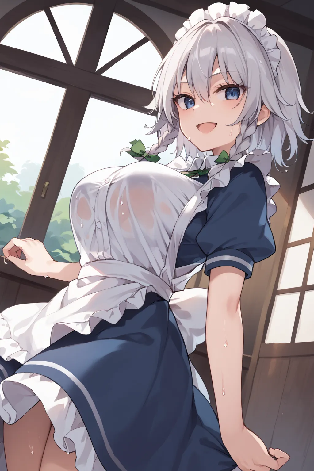 紅魔館のメイドさん十六夜咲夜ちゃんAIイラストエロ画像360枚まとめ！(9ページ目)の14枚目の画像です。
