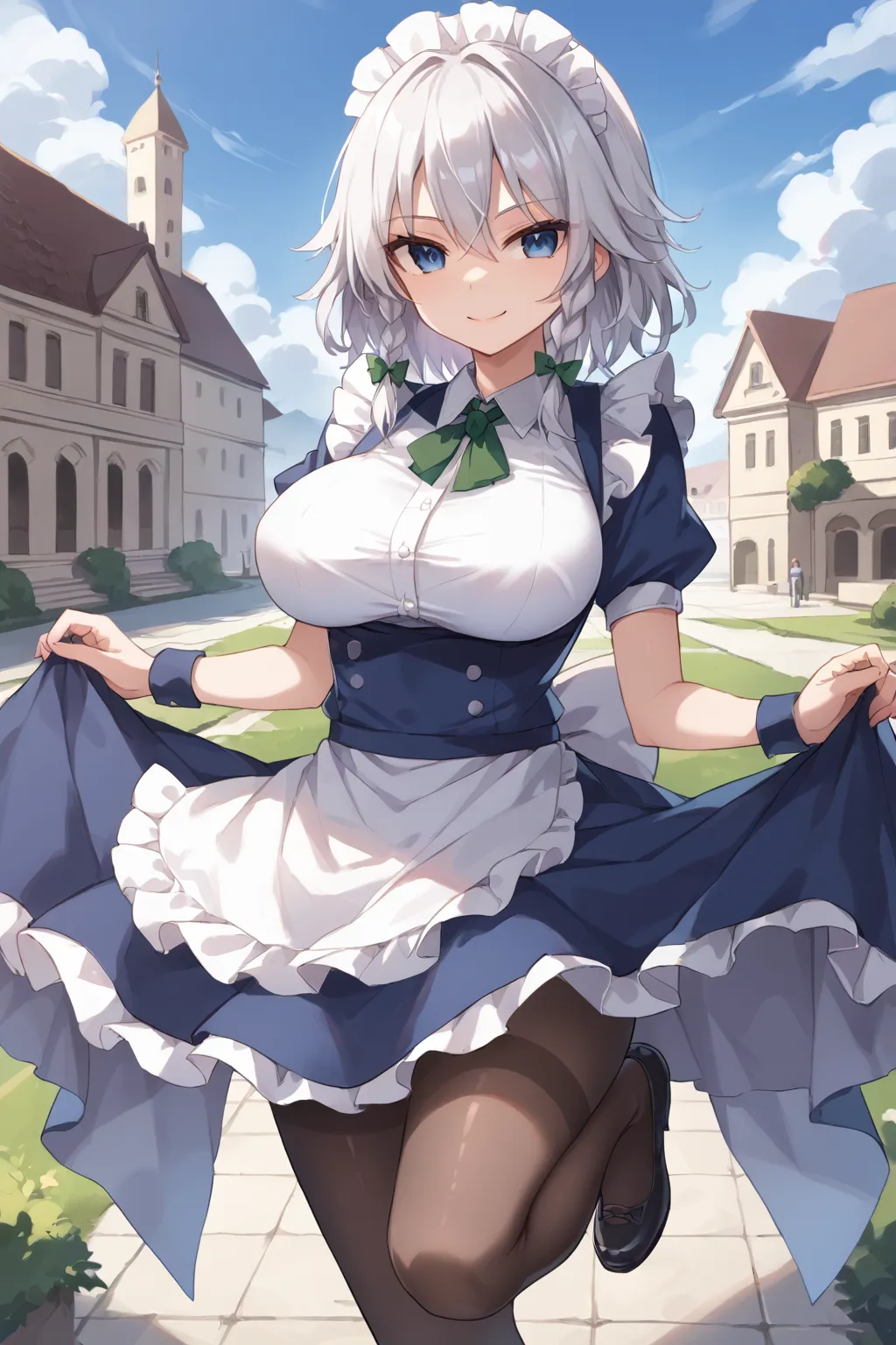 紅魔館のメイドさん十六夜咲夜ちゃんAIイラストエロ画像360枚まとめ！(9ページ目)の17枚目の画像です。