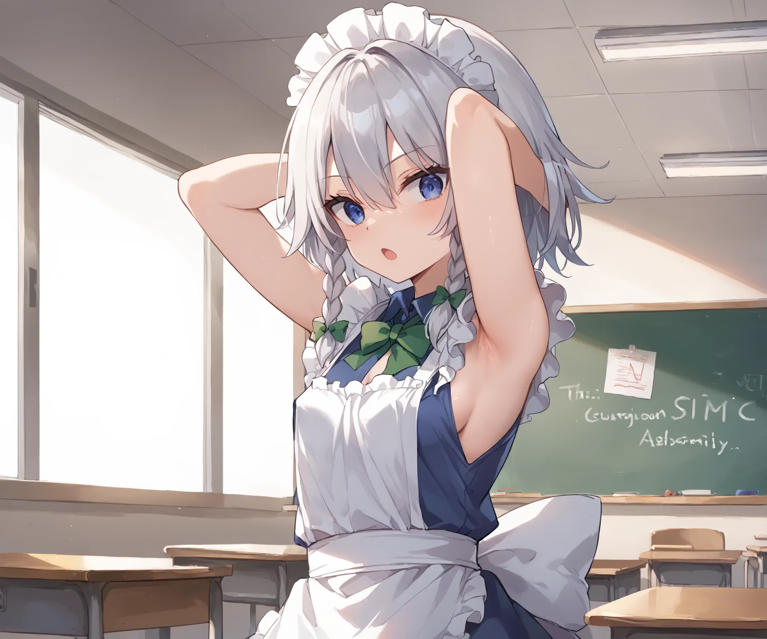 紅魔館のメイドさん十六夜咲夜ちゃんAIイラストエロ画像360枚まとめ！(9ページ目)の19枚目の画像です。