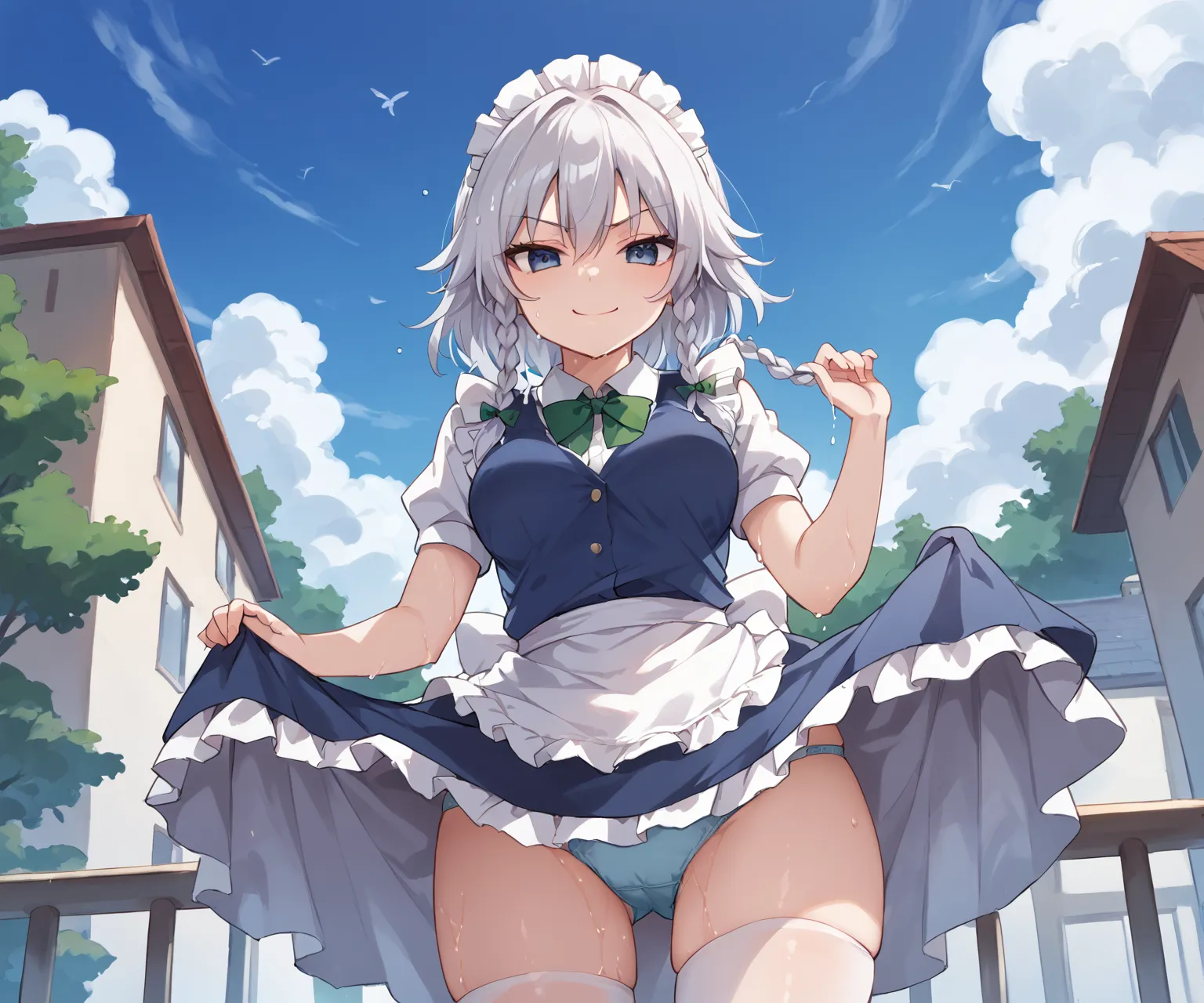 紅魔館のメイドさん十六夜咲夜ちゃんAIイラストエロ画像360枚まとめ！(9ページ目)の20枚目の画像です。