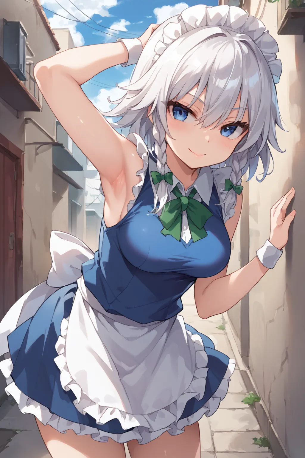 紅魔館のメイドさん十六夜咲夜ちゃんAIイラストエロ画像360枚まとめ！(9ページ目)の36枚目の画像です。