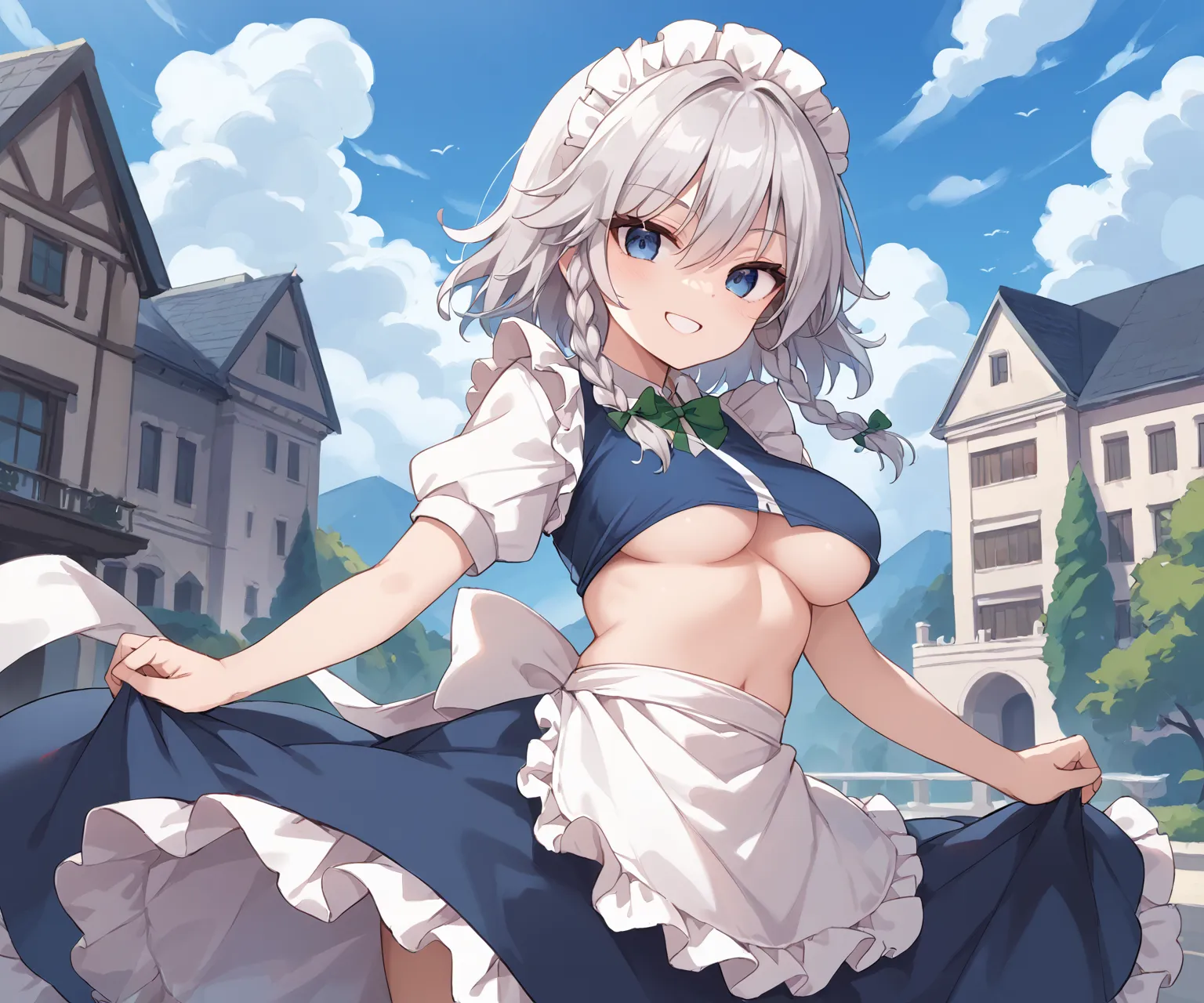 紅魔館のメイドさん十六夜咲夜ちゃんAIイラストエロ画像360枚まとめ！の33枚目の画像です。