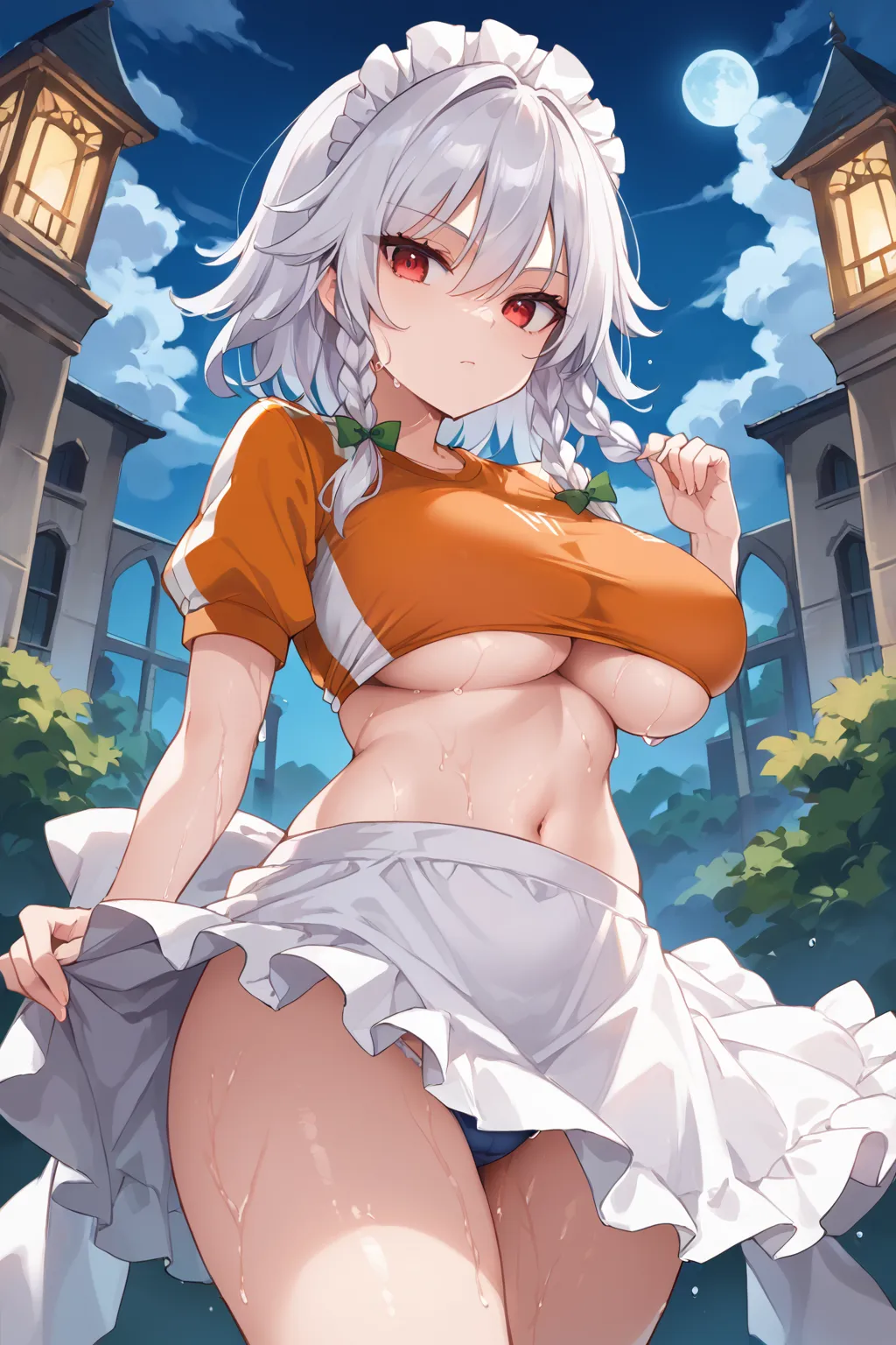 紅魔館のメイドさん十六夜咲夜ちゃんAIイラストエロ画像360枚まとめ！の37枚目の画像です。