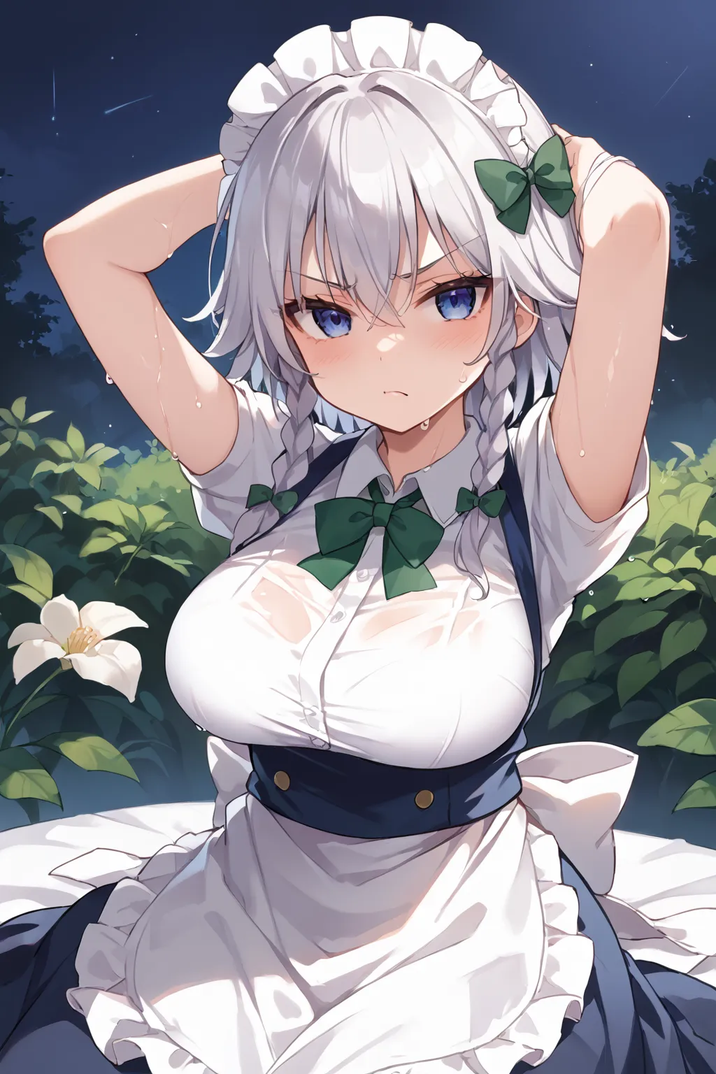紅魔館のメイドさん十六夜咲夜ちゃんAIイラストエロ画像360枚まとめ！(2ページ目)の6枚目の画像です。