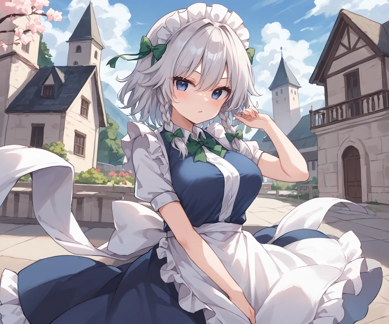 紅魔館のメイドさん十六夜咲夜ちゃんAIイラストエロ画像360枚まとめ！(2ページ目)の11枚目の画像です。