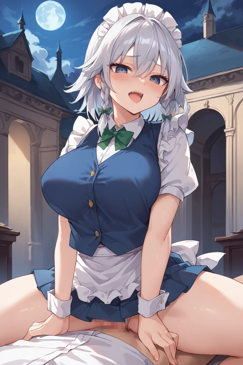 紅魔館のメイドさん十六夜咲夜ちゃんAIイラストエロ画像360枚まとめ！(2ページ目)の33枚目の画像です。