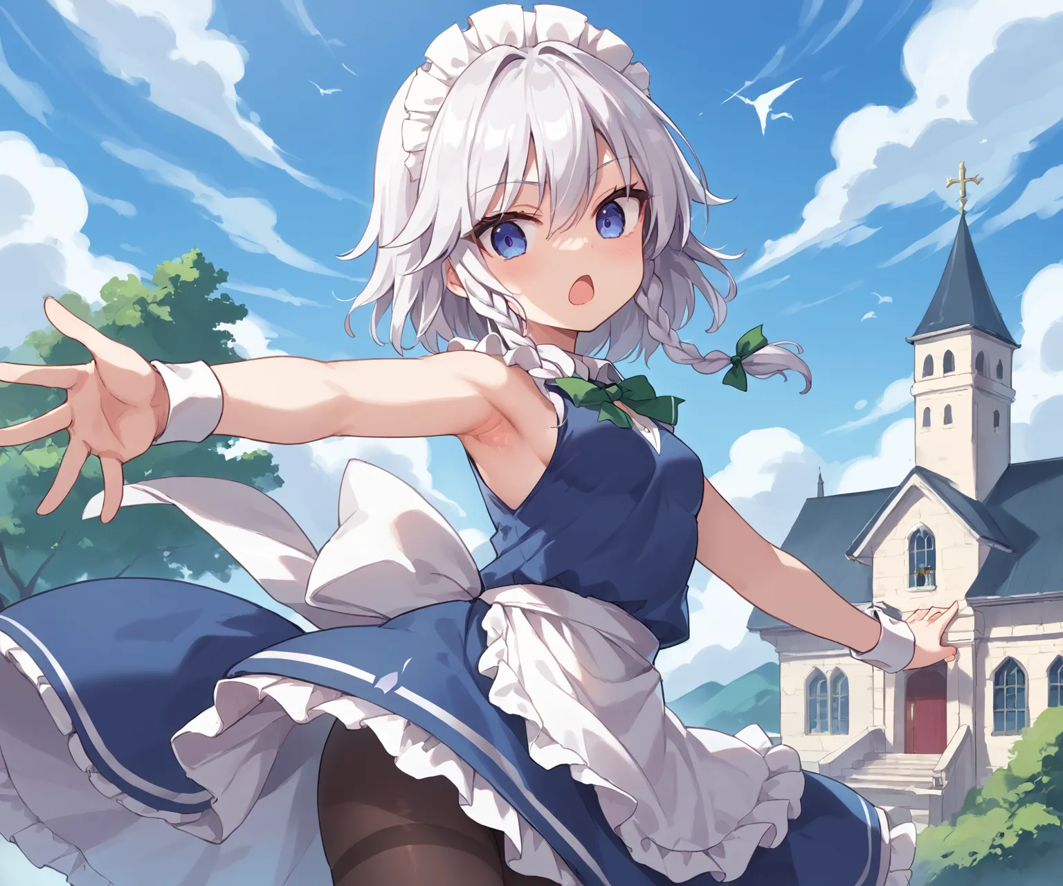 紅魔館のメイドさん十六夜咲夜ちゃんAIイラストエロ画像360枚まとめ！(3ページ目)の17枚目の画像です。