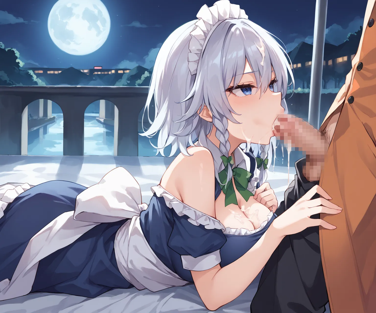 紅魔館のメイドさん十六夜咲夜ちゃんAIイラストエロ画像360枚まとめ！(3ページ目)の29枚目の画像です。