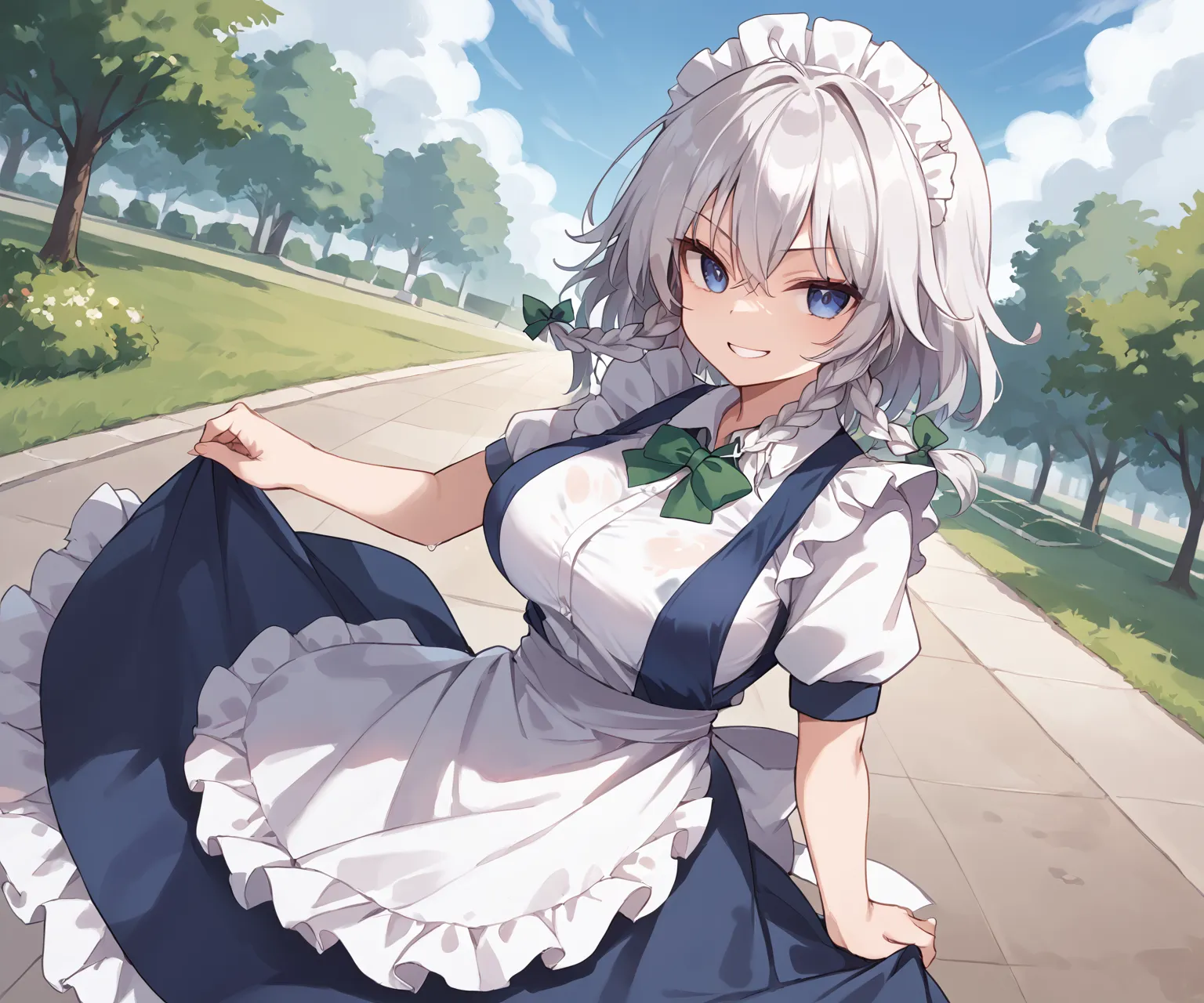 紅魔館のメイドさん十六夜咲夜ちゃんAIイラストエロ画像360枚まとめ！(4ページ目)の9枚目の画像です。