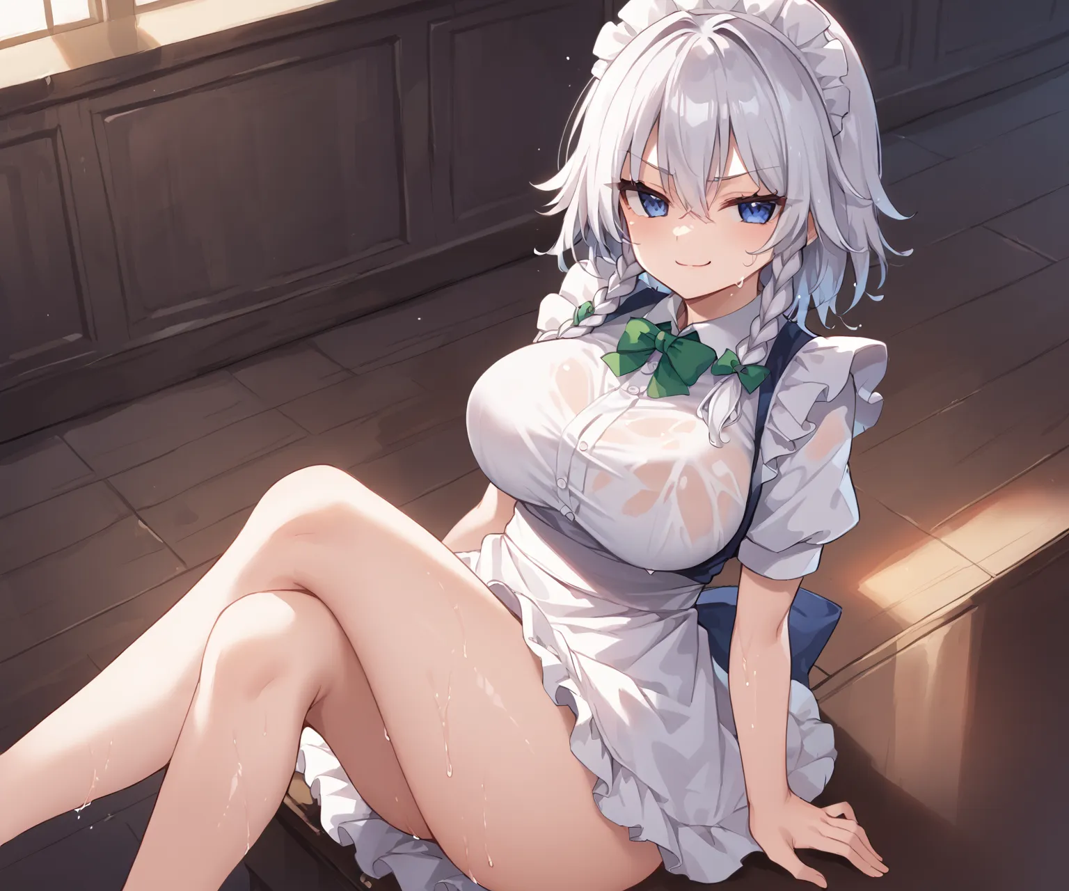 紅魔館のメイドさん十六夜咲夜ちゃんAIイラストエロ画像360枚まとめ！(4ページ目)の24枚目の画像です。
