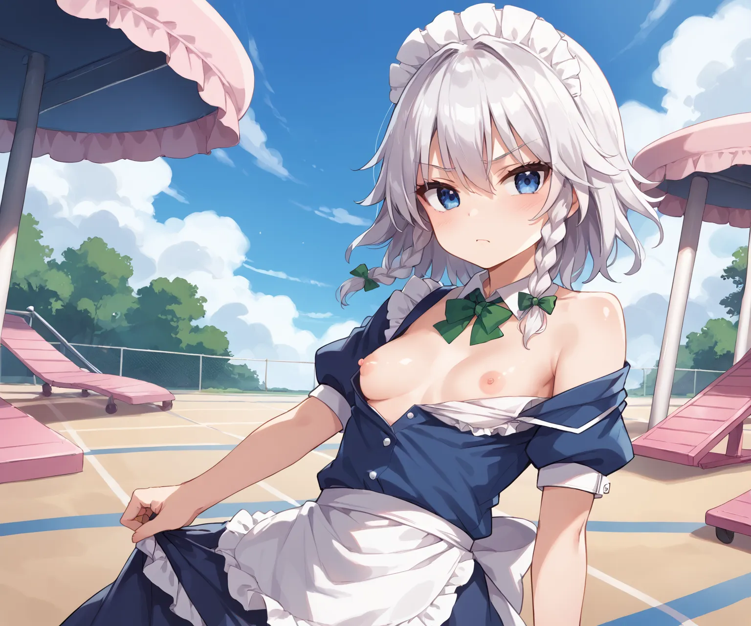 紅魔館のメイドさん十六夜咲夜ちゃんAIイラストエロ画像360枚まとめ！(4ページ目)の29枚目の画像です。