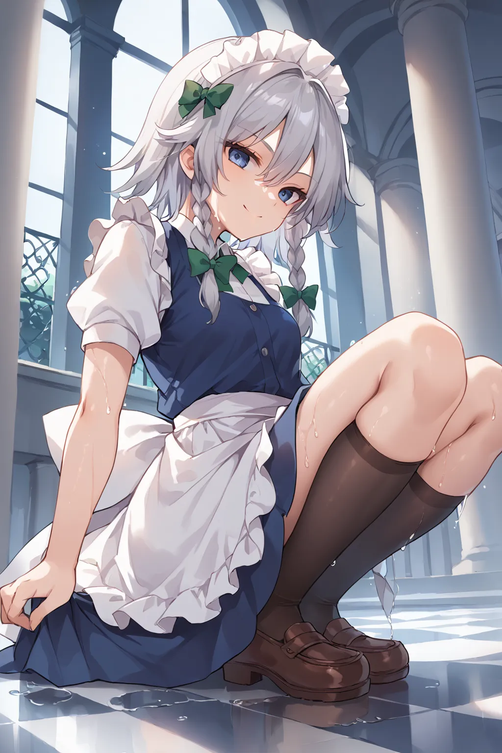 紅魔館のメイドさん十六夜咲夜ちゃんAIイラストエロ画像360枚まとめ！の19枚目の画像です。