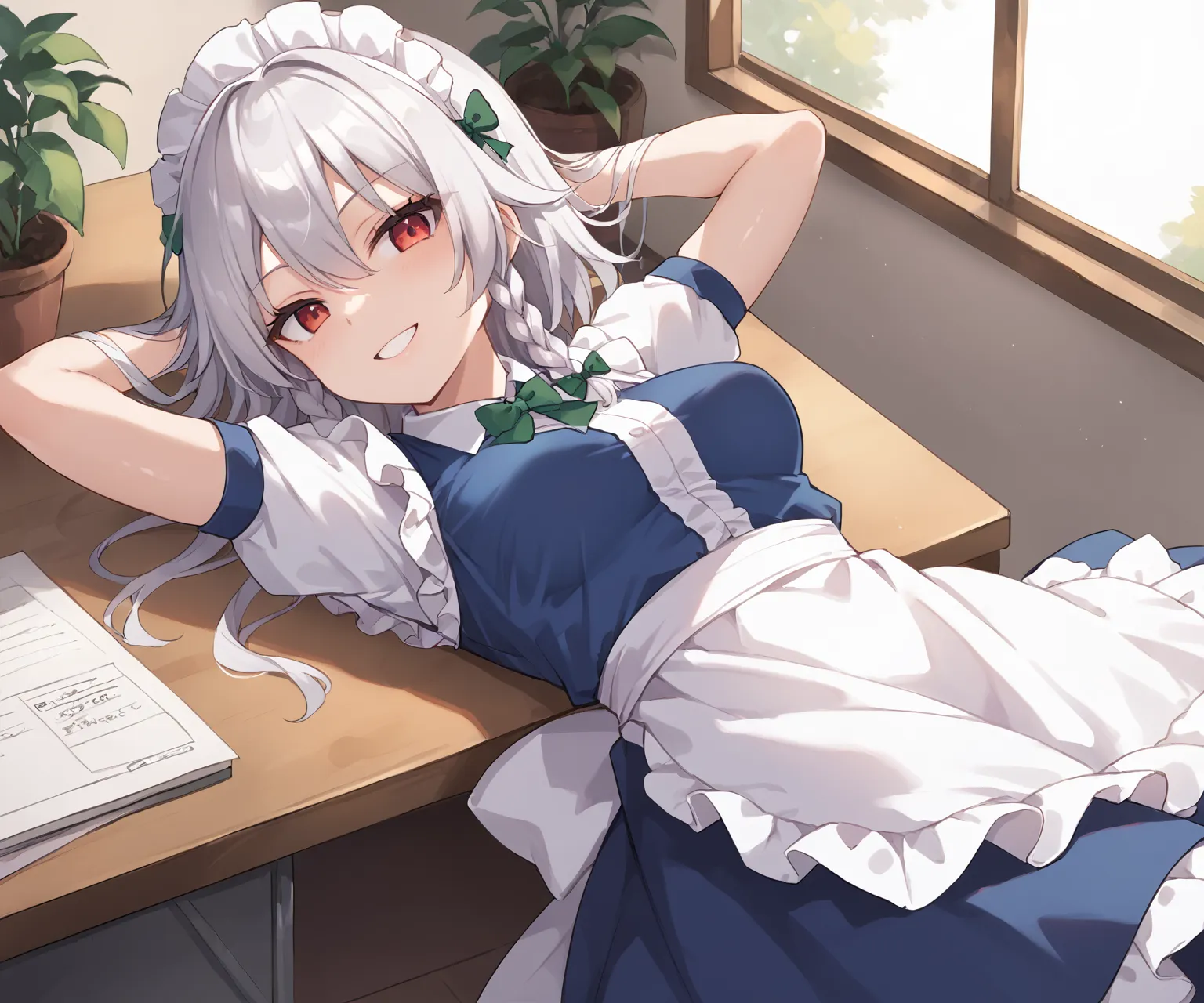 紅魔館のメイドさん十六夜咲夜ちゃんAIイラストエロ画像360枚まとめ！(4ページ目)の31枚目の画像です。