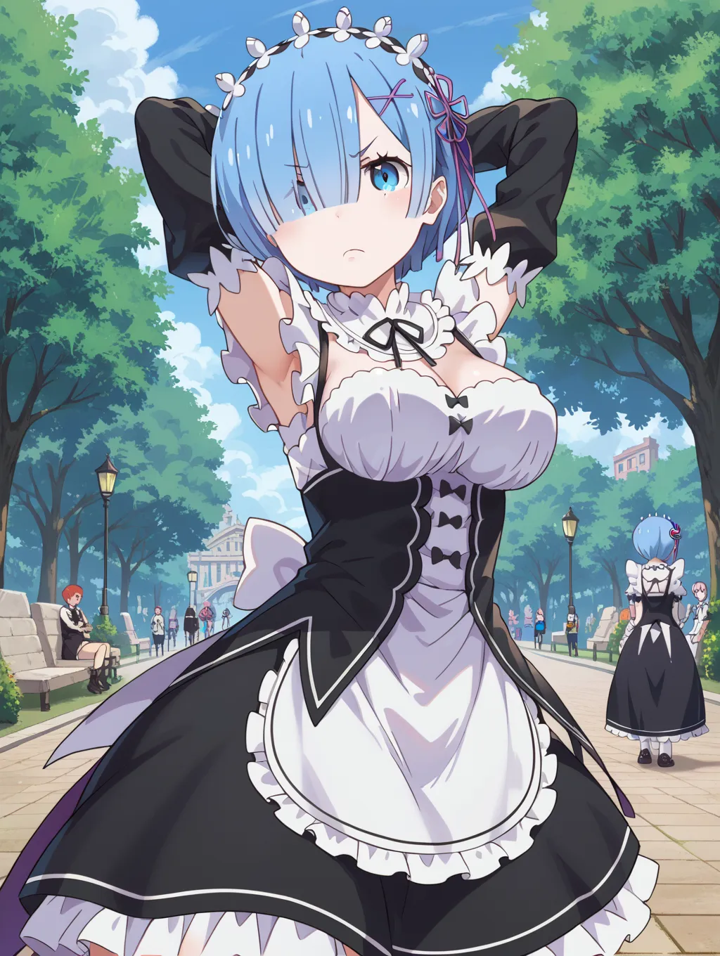 【レムエロ画像】リゼロに登場するレムちゃんのエッチなAIイラスト画像400枚まとめ！(8ページ目)_次ページのエロ画像