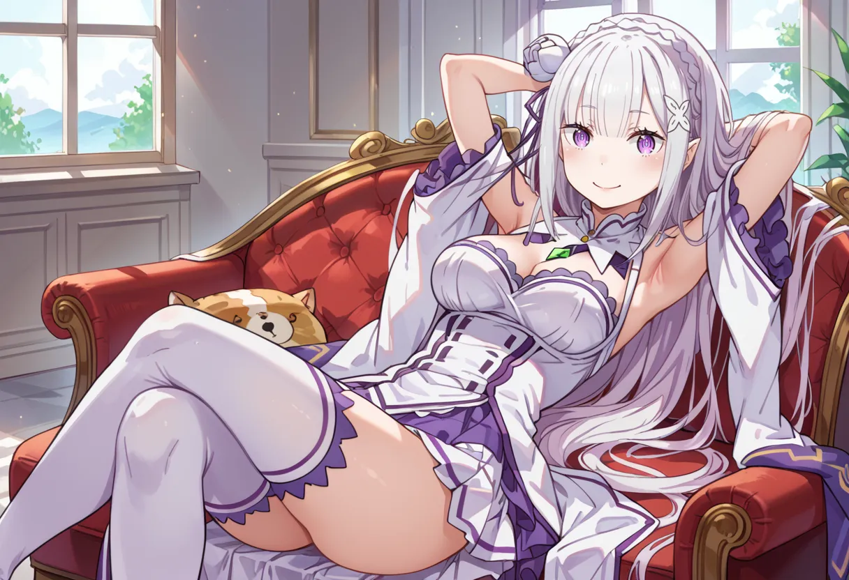 リゼロに登場するエミリアちゃんのエッチなAIイラスト画像320枚まとめ！(5ページ目)の18枚目の画像です。