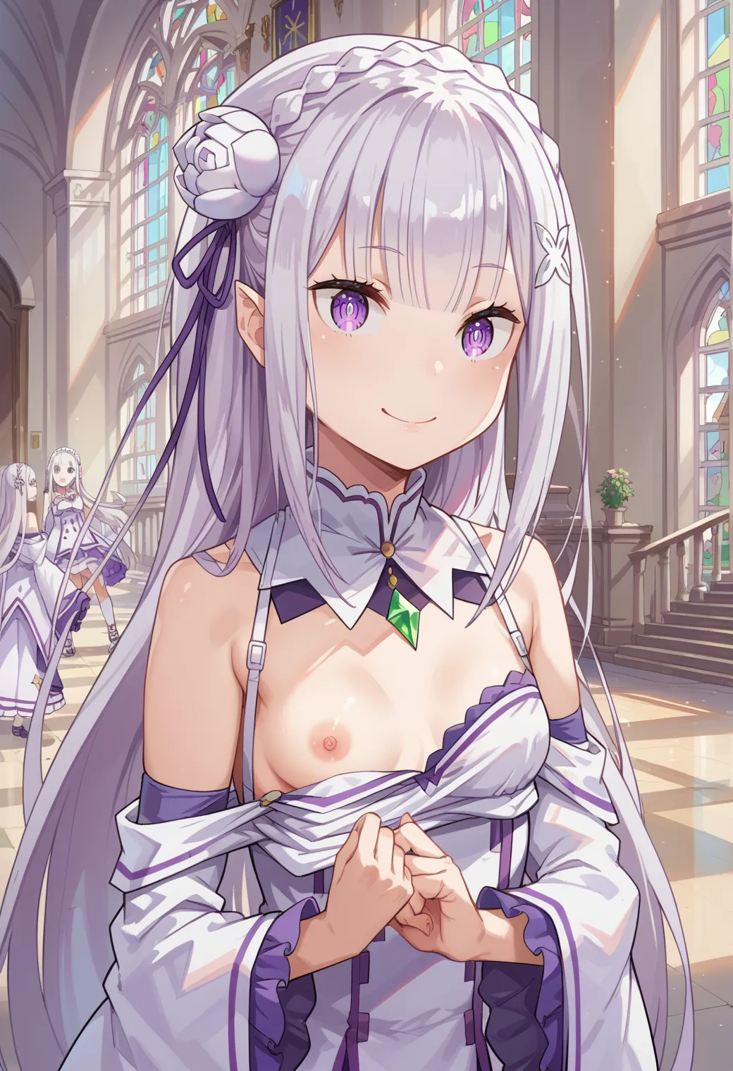 リゼロに登場するエミリアちゃんのエッチなAIイラスト画像320枚まとめ！(5ページ目)の21枚目の画像です。