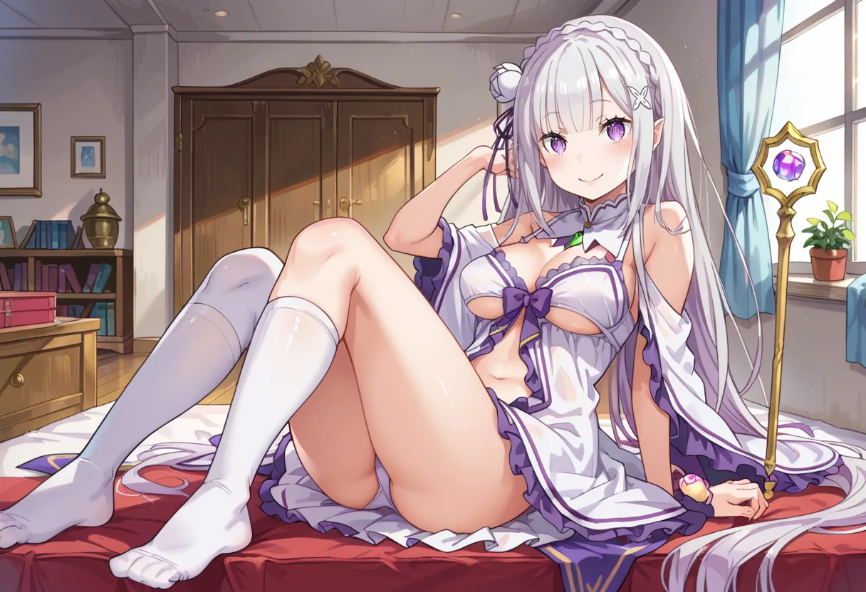 リゼロに登場するエミリアちゃんのエッチなAIイラスト画像320枚まとめ！(5ページ目)の35枚目の画像です。