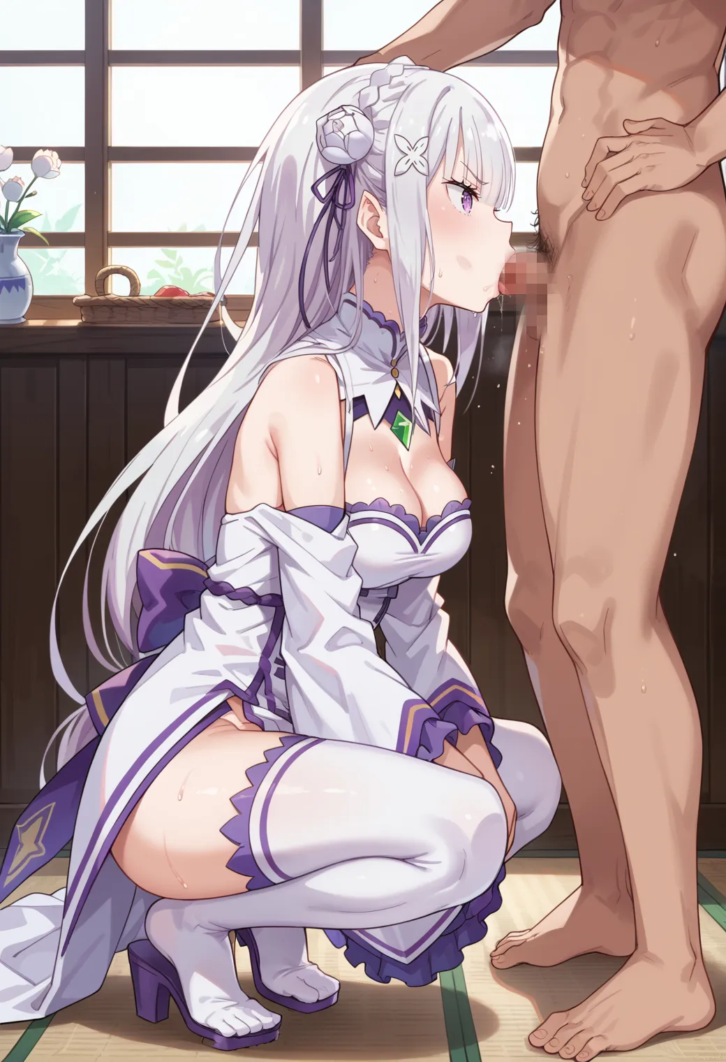 リゼロに登場するエミリアちゃんのエッチなAIイラスト画像320枚まとめ！(7ページ目)の1枚目の画像です。