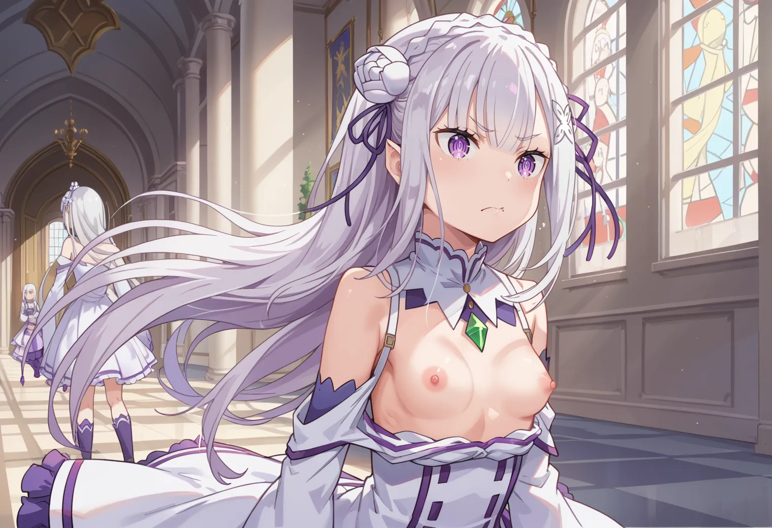 リゼロに登場するエミリアちゃんのエッチなAIイラスト画像320枚まとめ！(8ページ目)の5枚目の画像です。