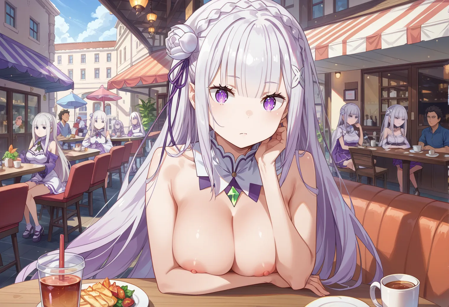 リゼロに登場するエミリアちゃんのエッチなAIイラスト画像320枚まとめ！の2枚目の画像です。